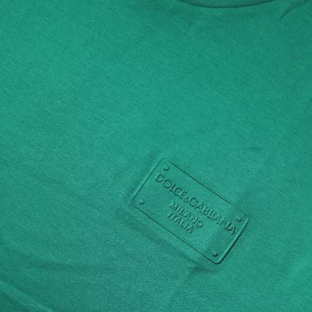 Dolce & Gabbana Green Logo Crew Neck Short Sleeves T-shirt