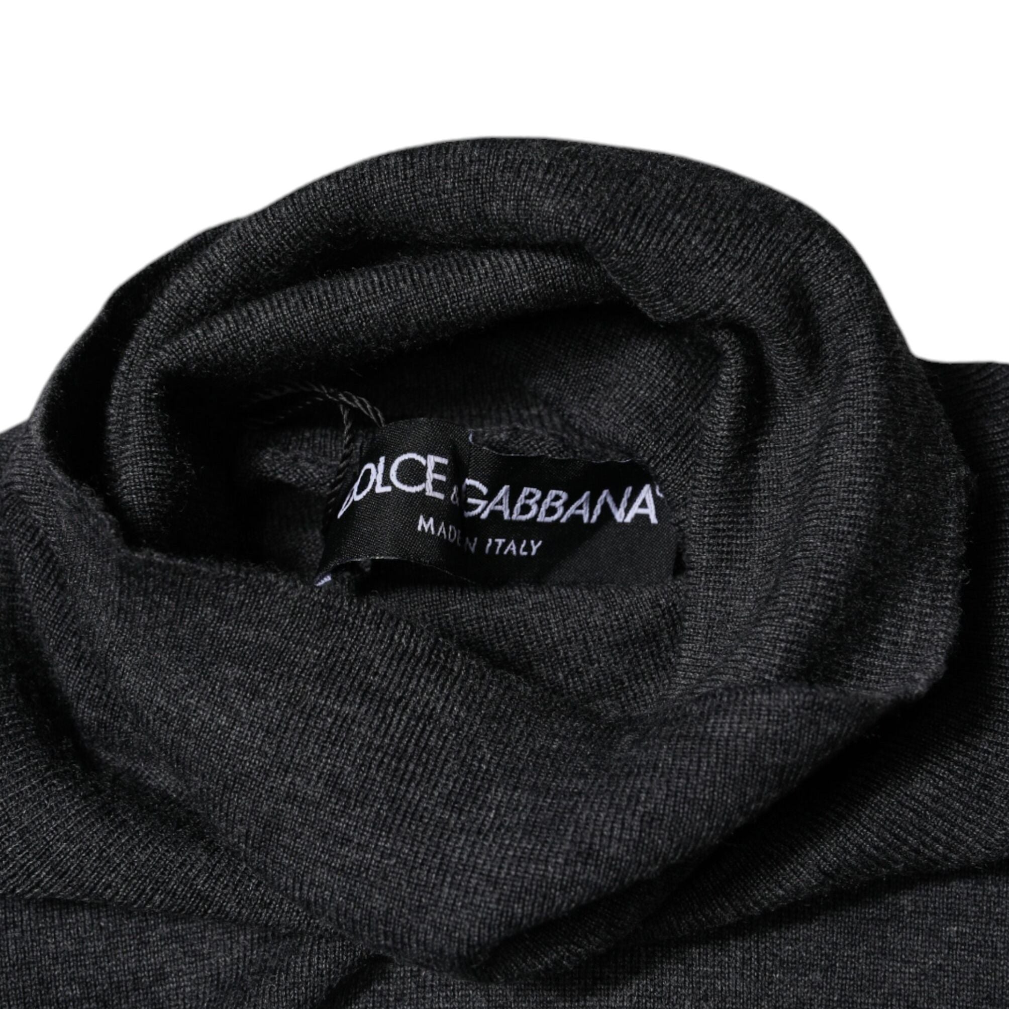 Dolce & Gabbana Gray Wool Knit Turtleneck Pullover Sweater