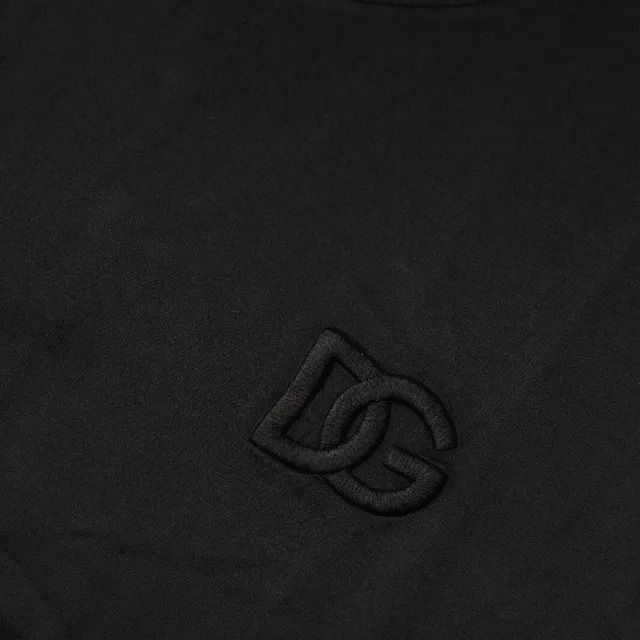 Dolce & Gabbana Black Cotton Crew Neck Short Sleeves T-shirt