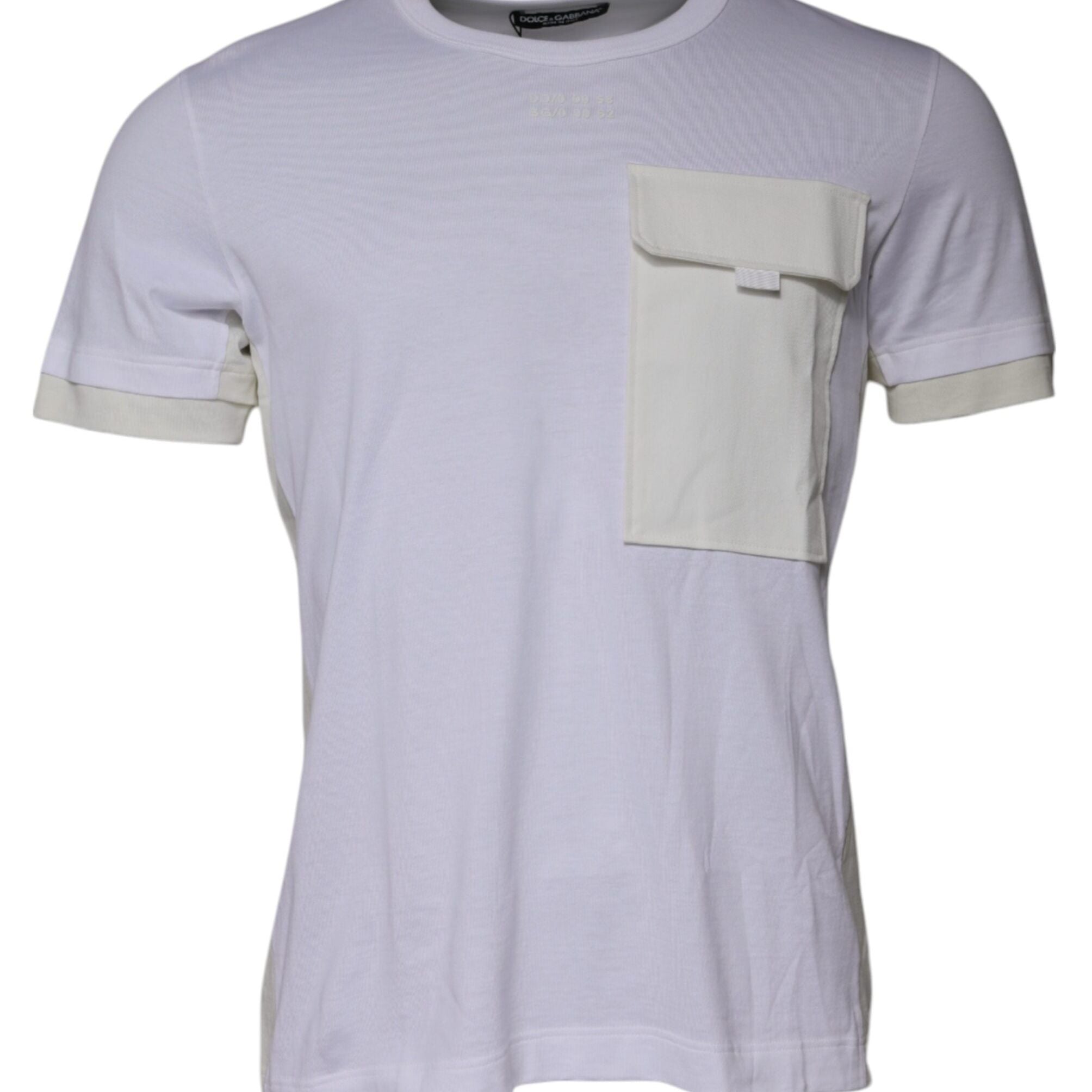 Dolce & Gabbana White Cotton Crew Neck Short Sleeves T-shirt