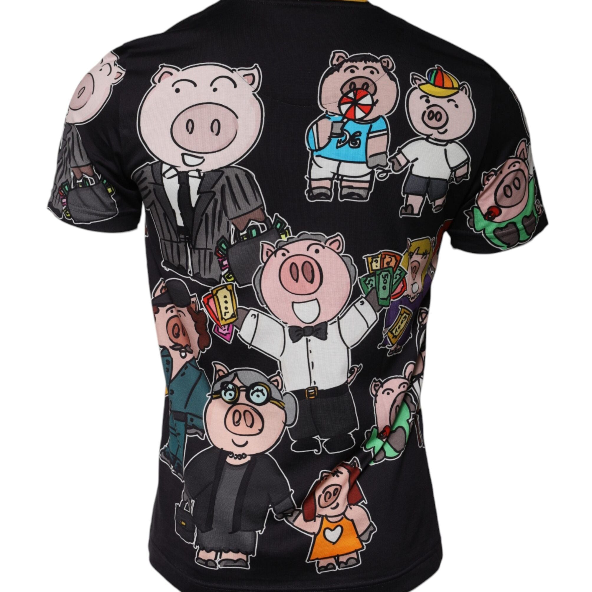 Dolce & Gabbana Black 2019 Year Of The Pig Crew Neck T-shirt