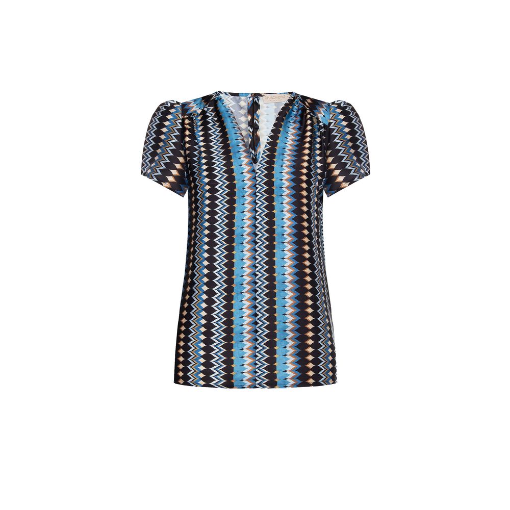 Rinascimento Turquoise Polyester Blouse