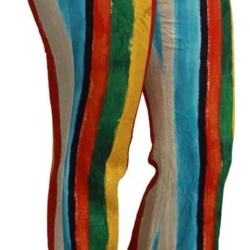 Dolce & Gabbana Multicolor Flared Riga Pittorica Pants