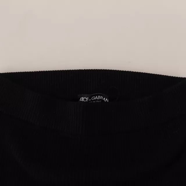 Dolce & Gabbana Black High Waist Stretch Pants Tights