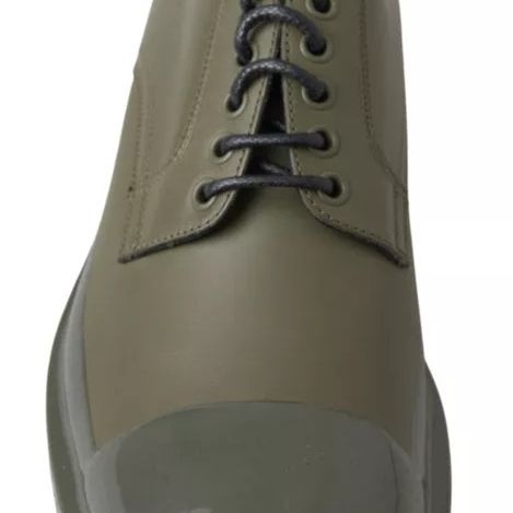 Dolce & Gabbana Green Leather Rubber Sole Dress Shoes