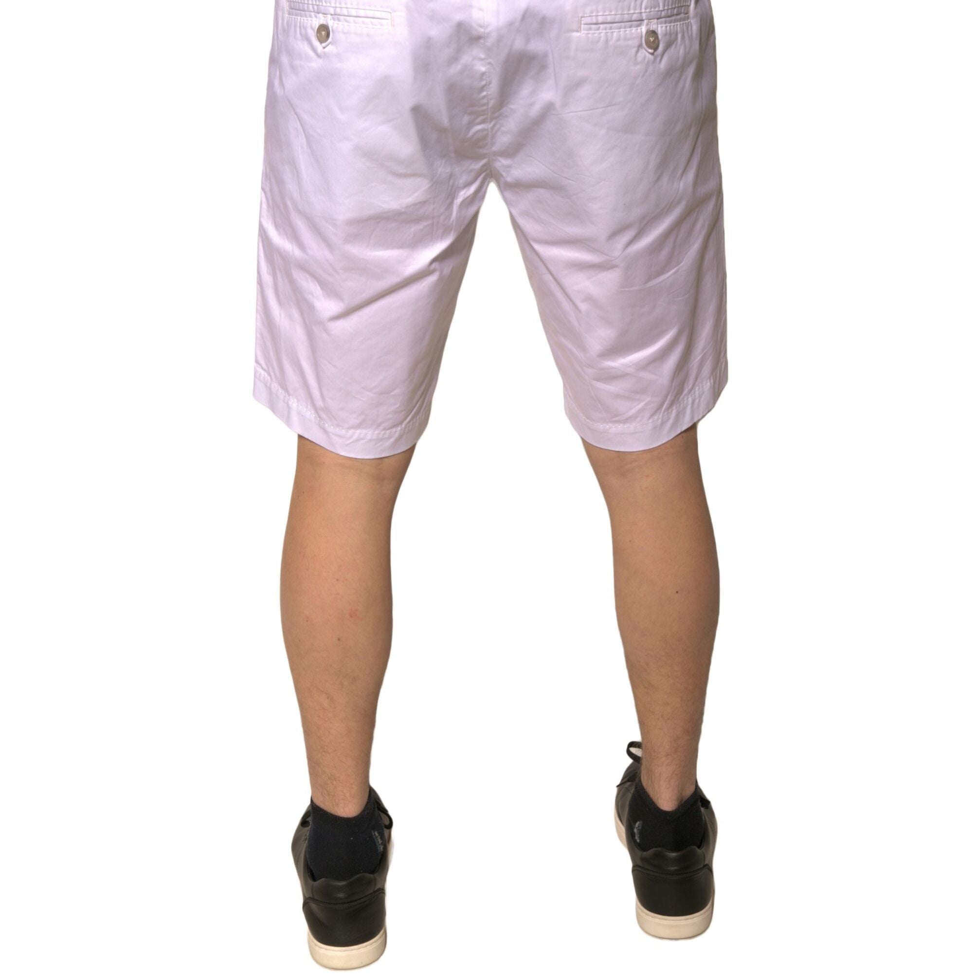 Dolce & Gabbana White Chinos Cotton Stretch Casual Shorts
