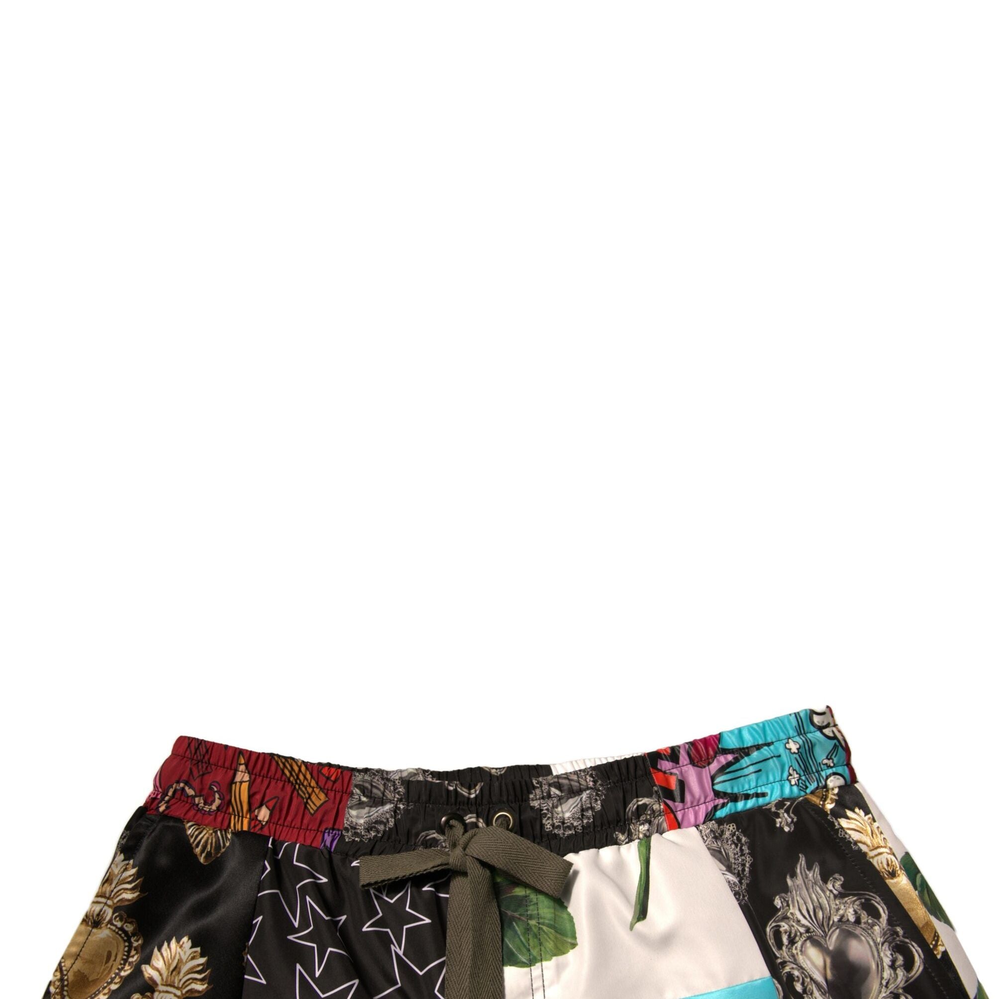 Dolce & Gabbana Multicolor Patchwork Cargo Bermuda Shorts