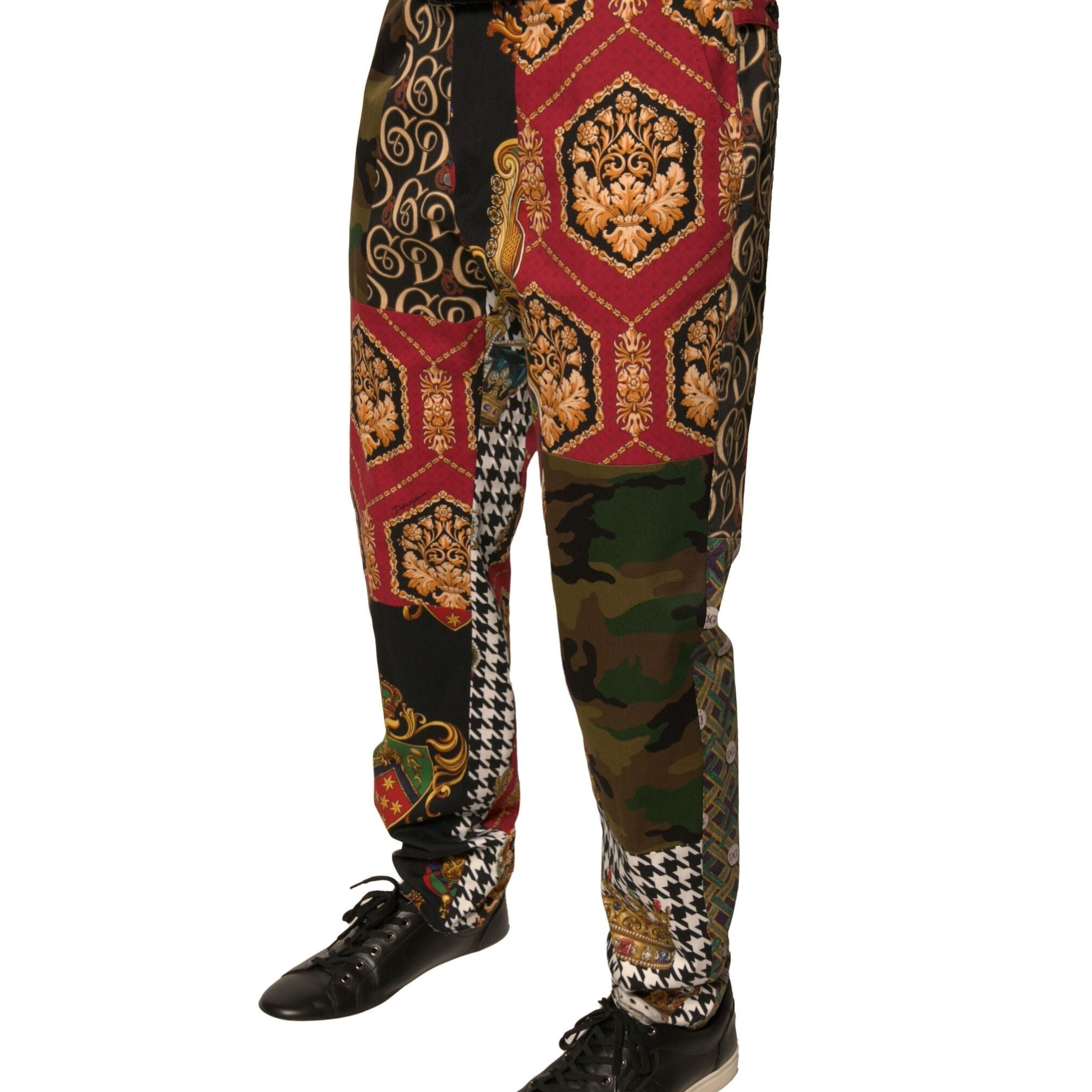 Dolce & Gabbana Multicolor Patchwork Men Dress Pants