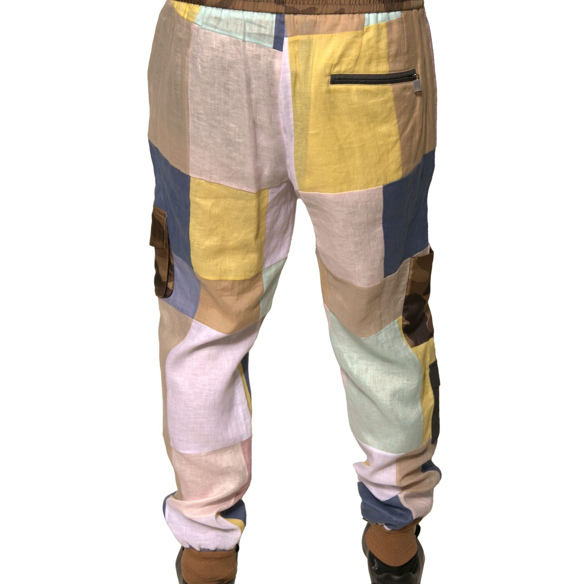 Dolce & Gabbana Multicolor Patchwork Jogger Sweatpants Pants