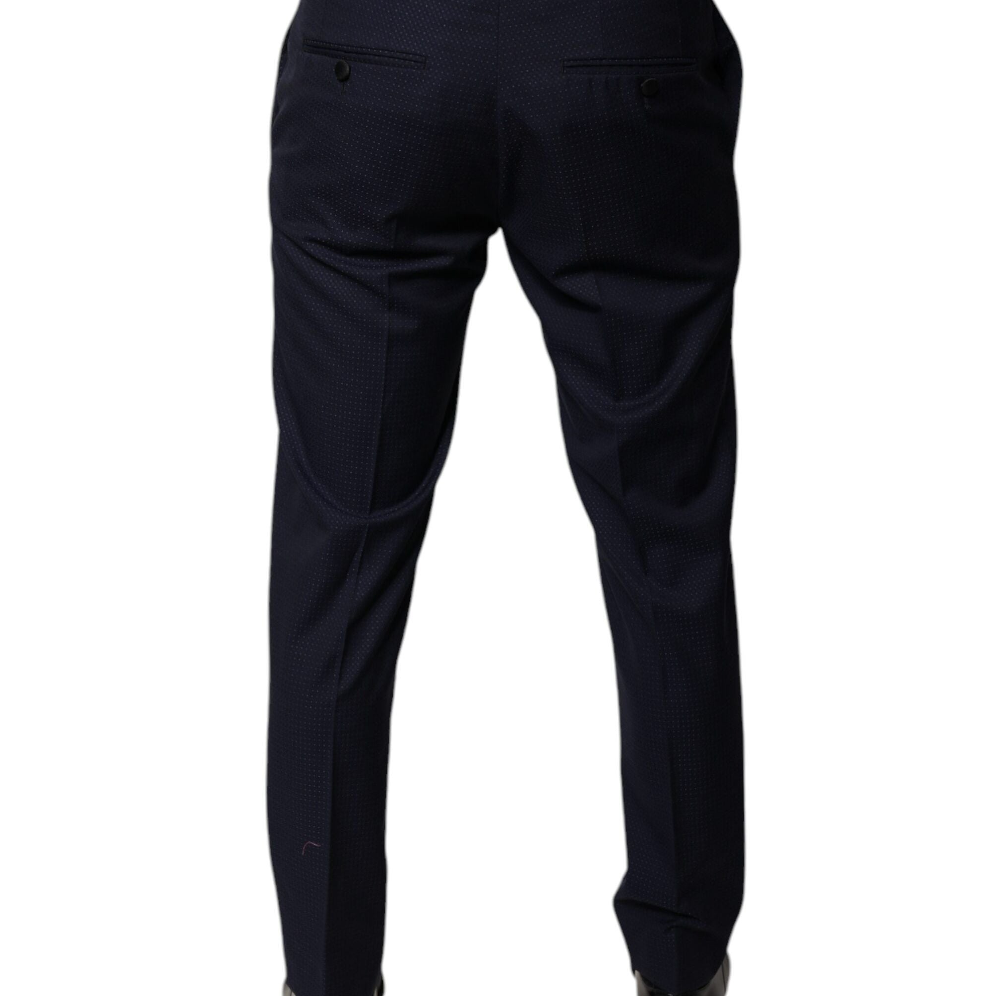 Dolce & Gabbana Dark Blue Cotton Men Dress Pants