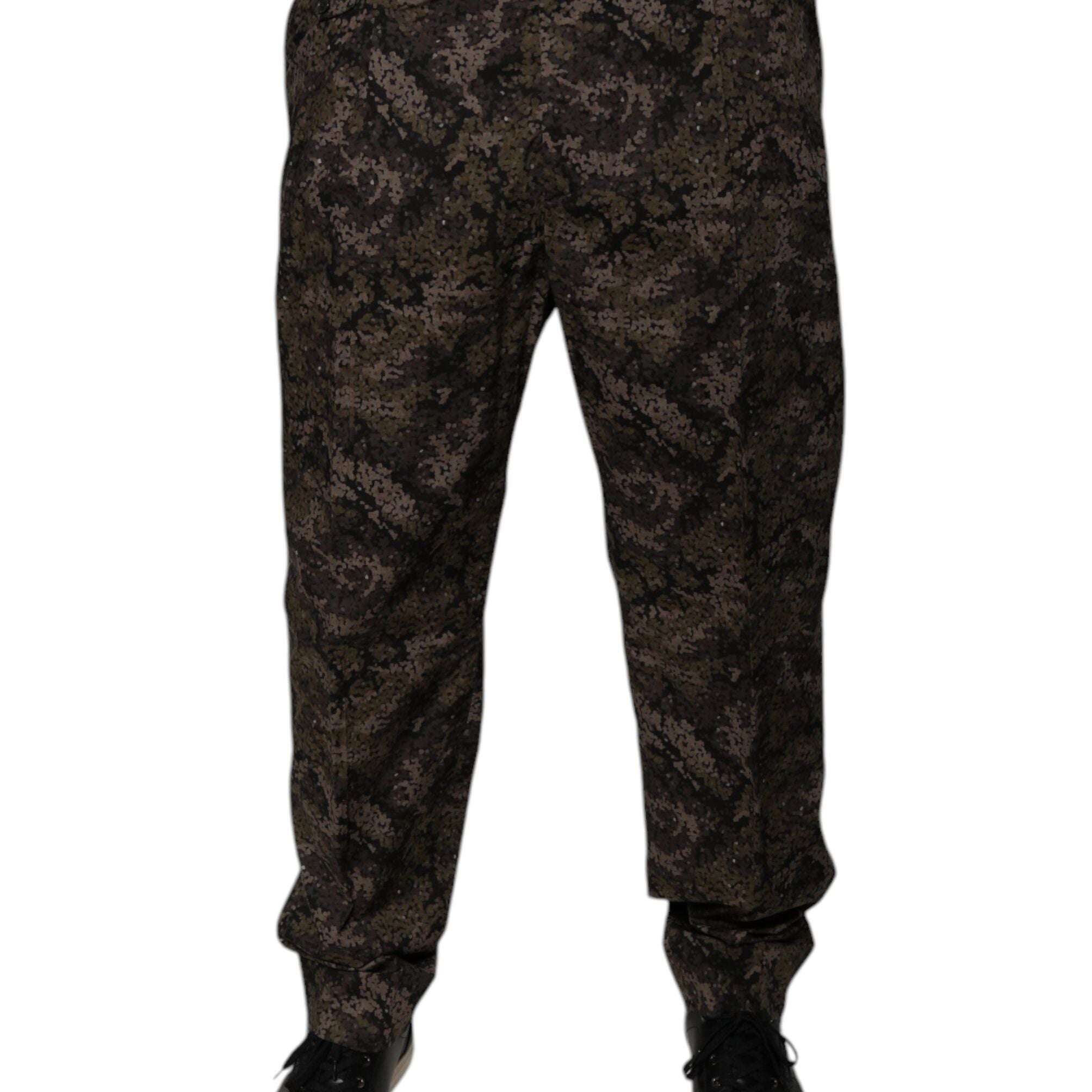 Dolce & Gabbana Multicolor Camouflage Men Dress Pants