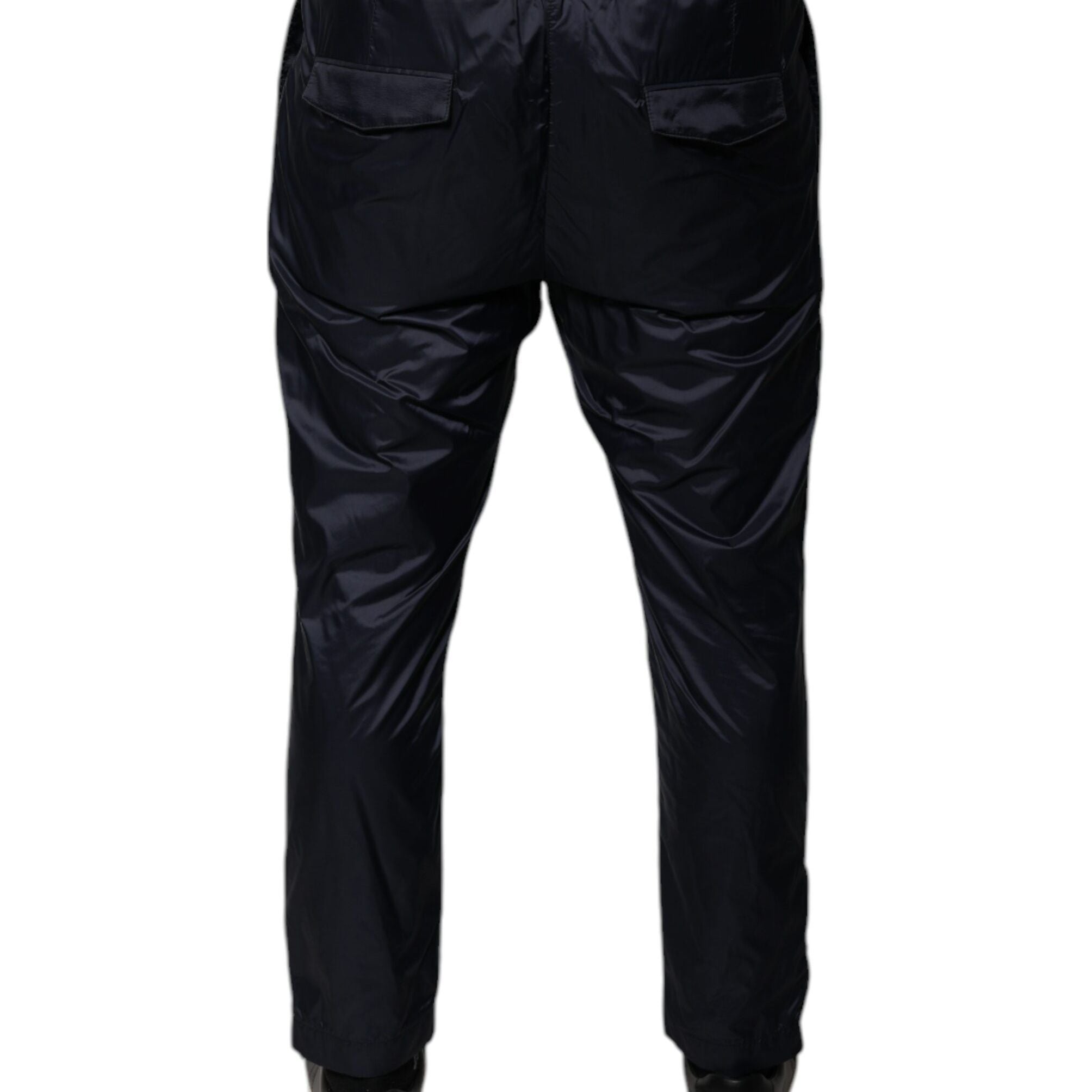 Dolce & Gabbana Dark Blue Cotton Skinny Sweatpants Pants