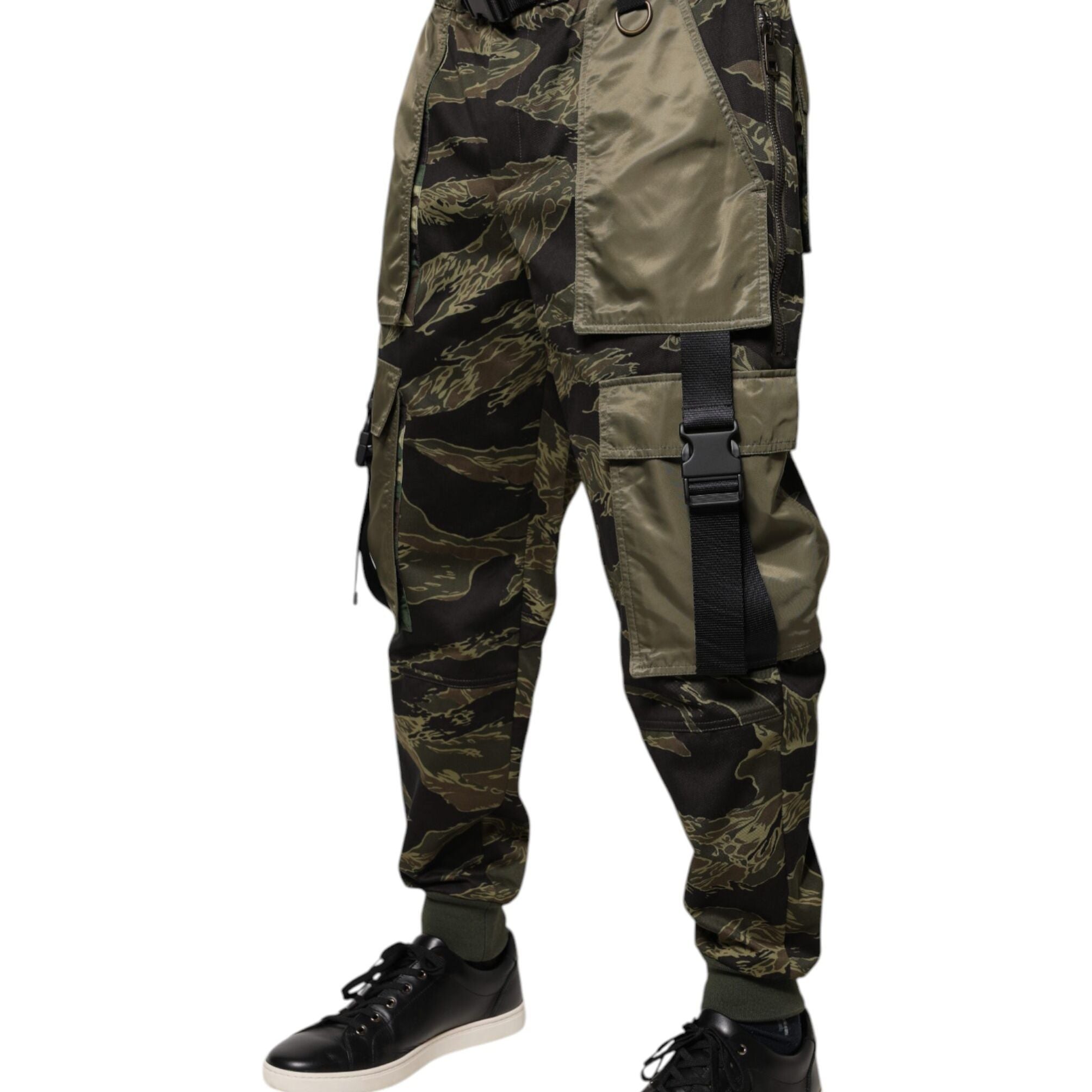 Dolce & Gabbana Green Cotton Jogger Cargo Pants