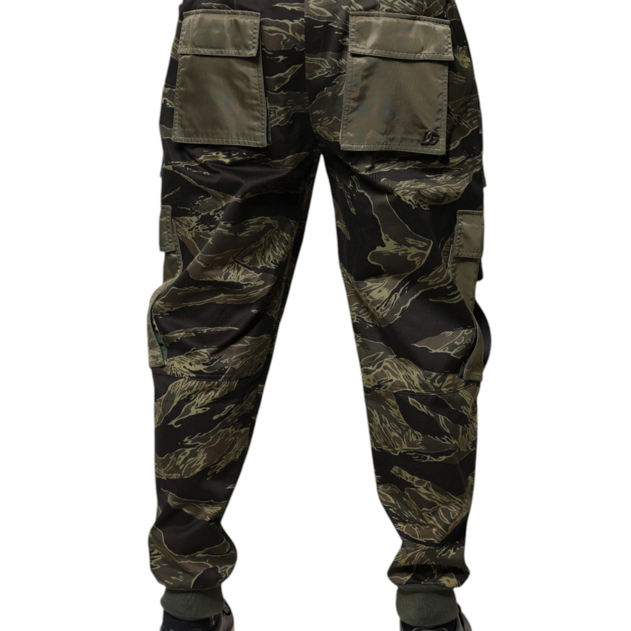 Dolce & Gabbana Green Cotton Jogger Cargo Pants