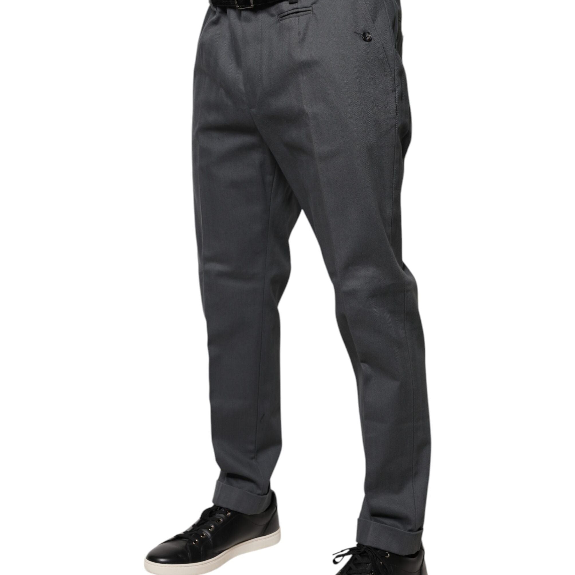 Dolce & Gabbana Gray Tapered Formal Dress Pants
