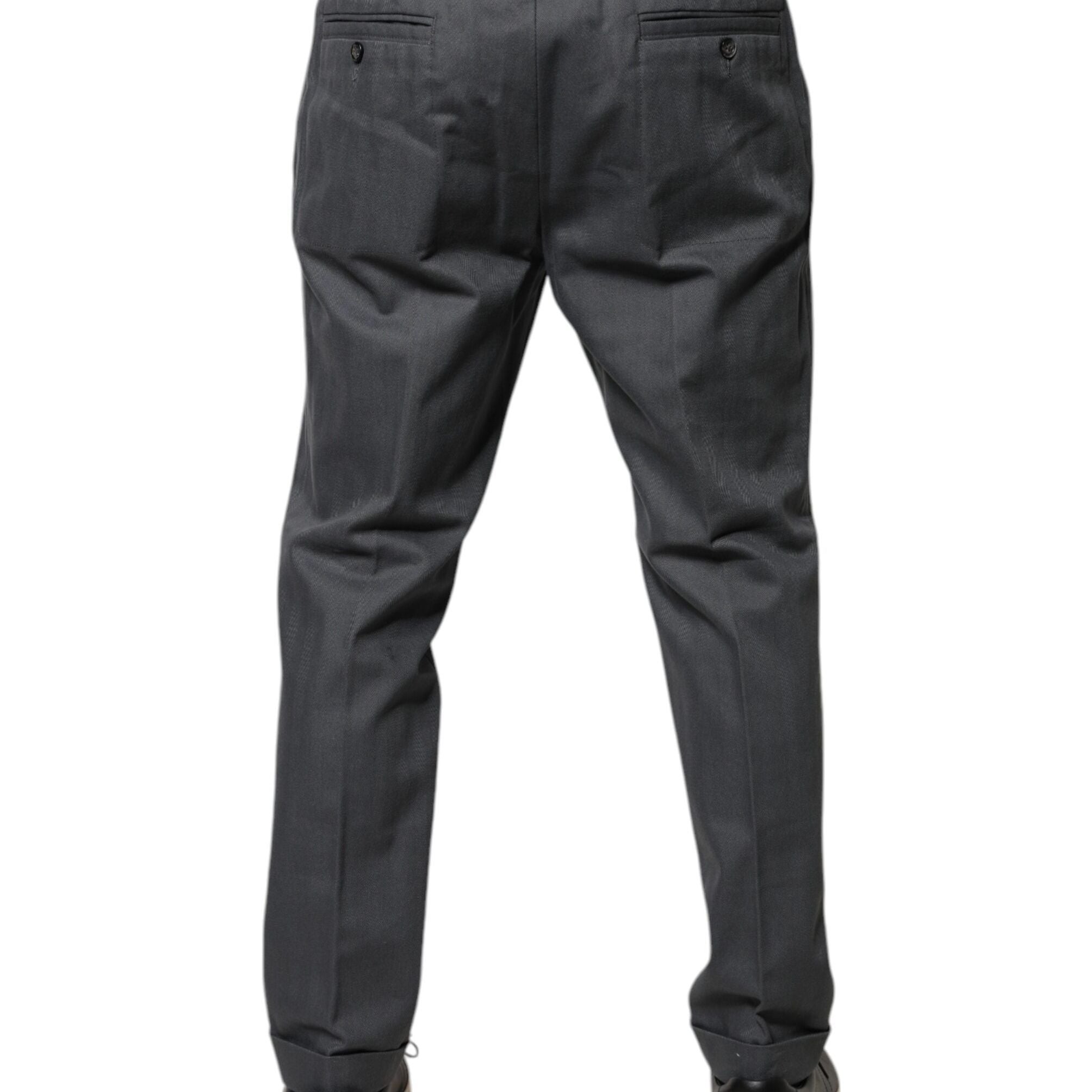 Dolce & Gabbana Gray Tapered Formal Dress Pants