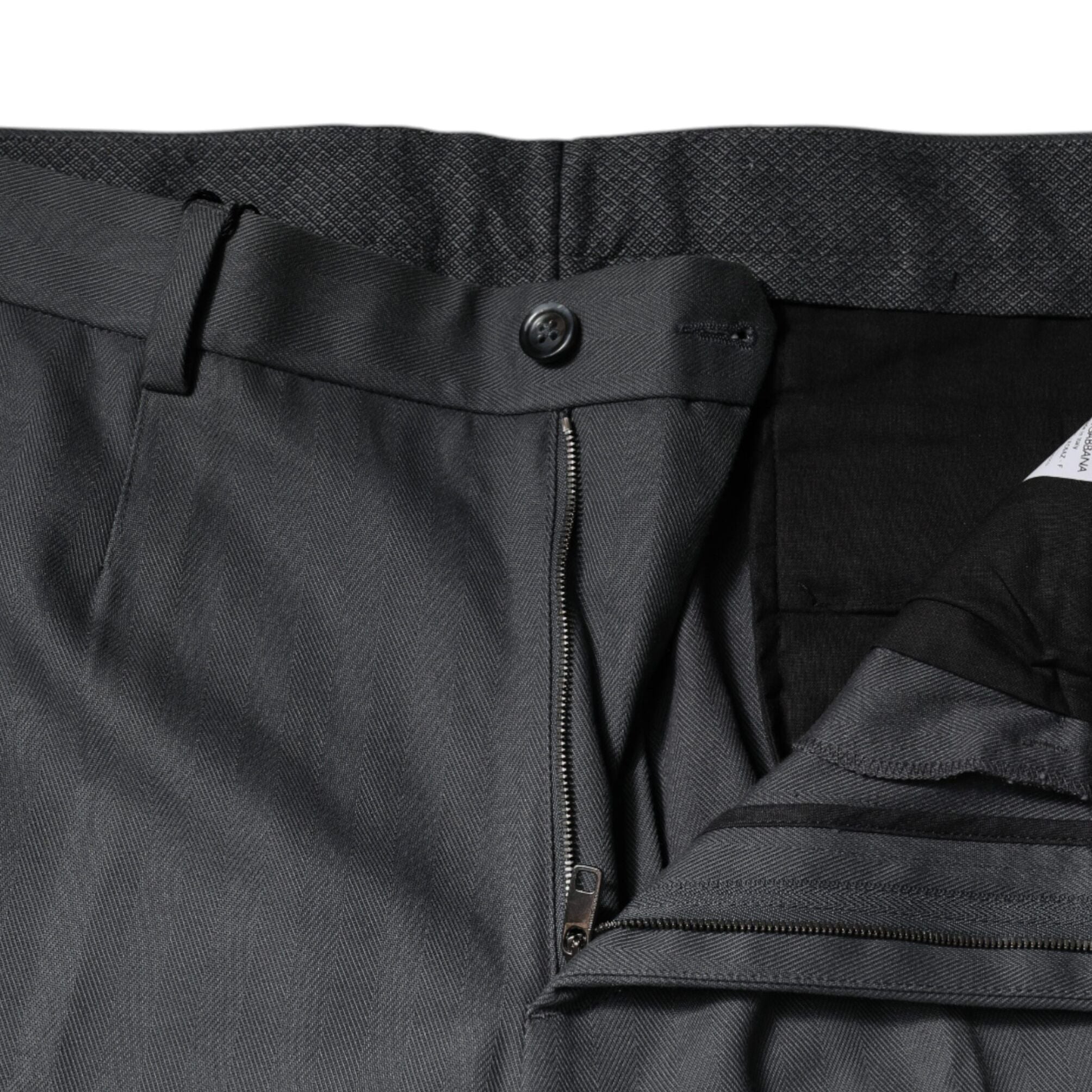 Dolce & Gabbana Gray Tapered Formal Dress Pants