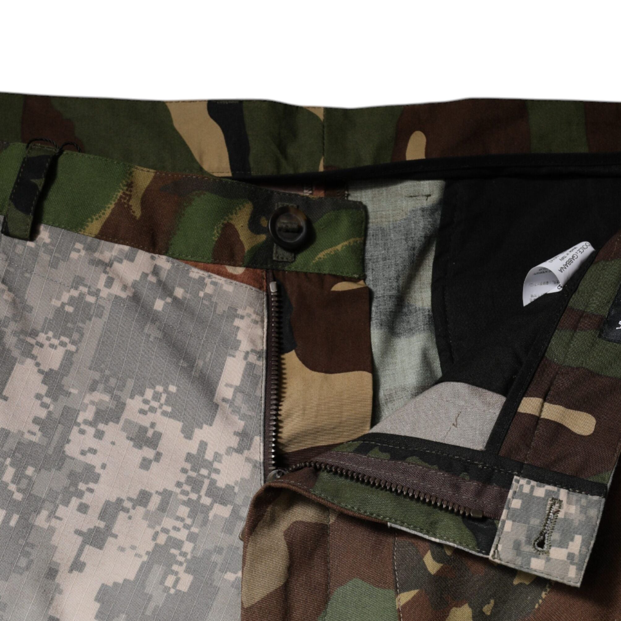 Dolce & Gabbana Multicolor Patchwork Camouflage Cargo Pants