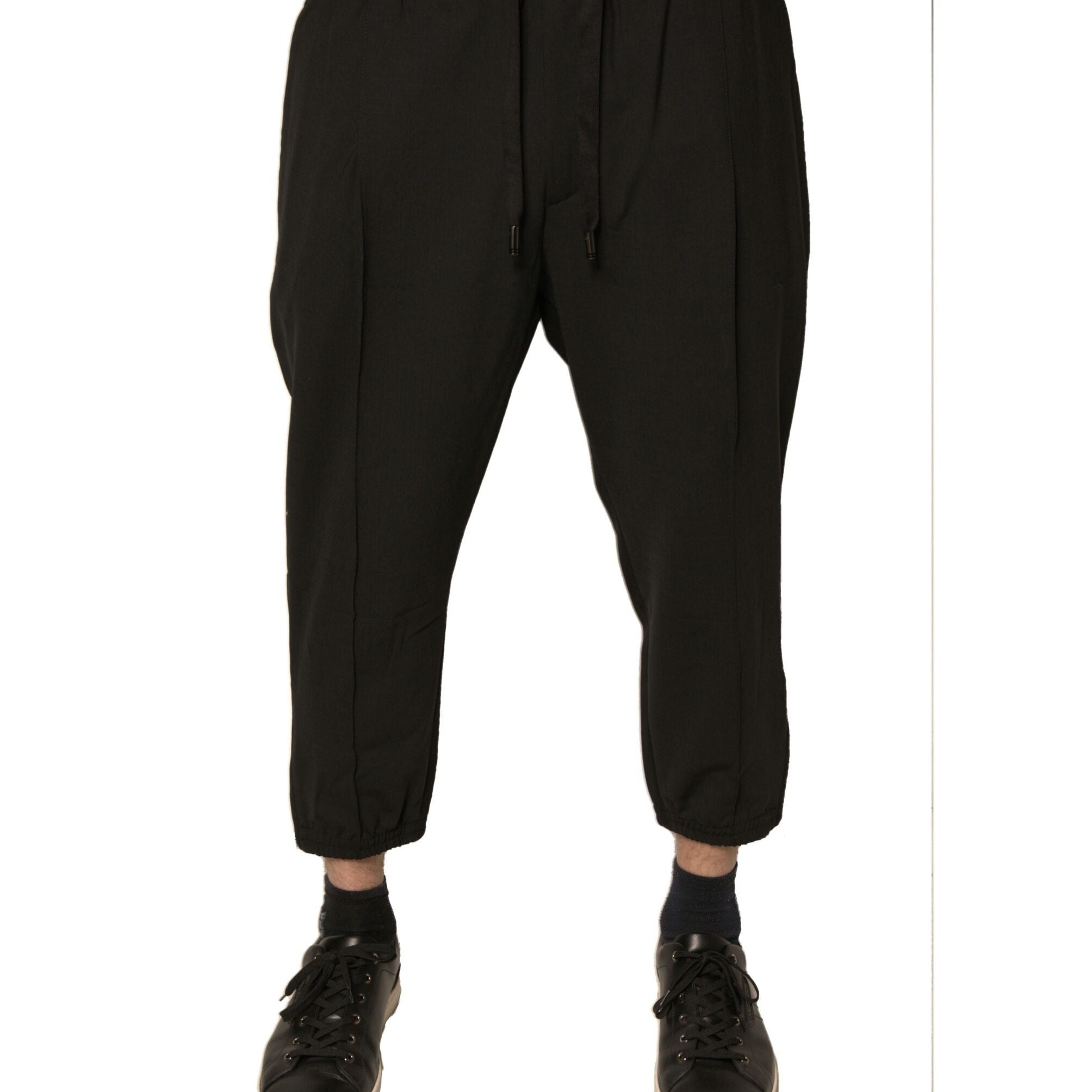 Dolce & Gabbana Black Wool Jogger Jogging Pants