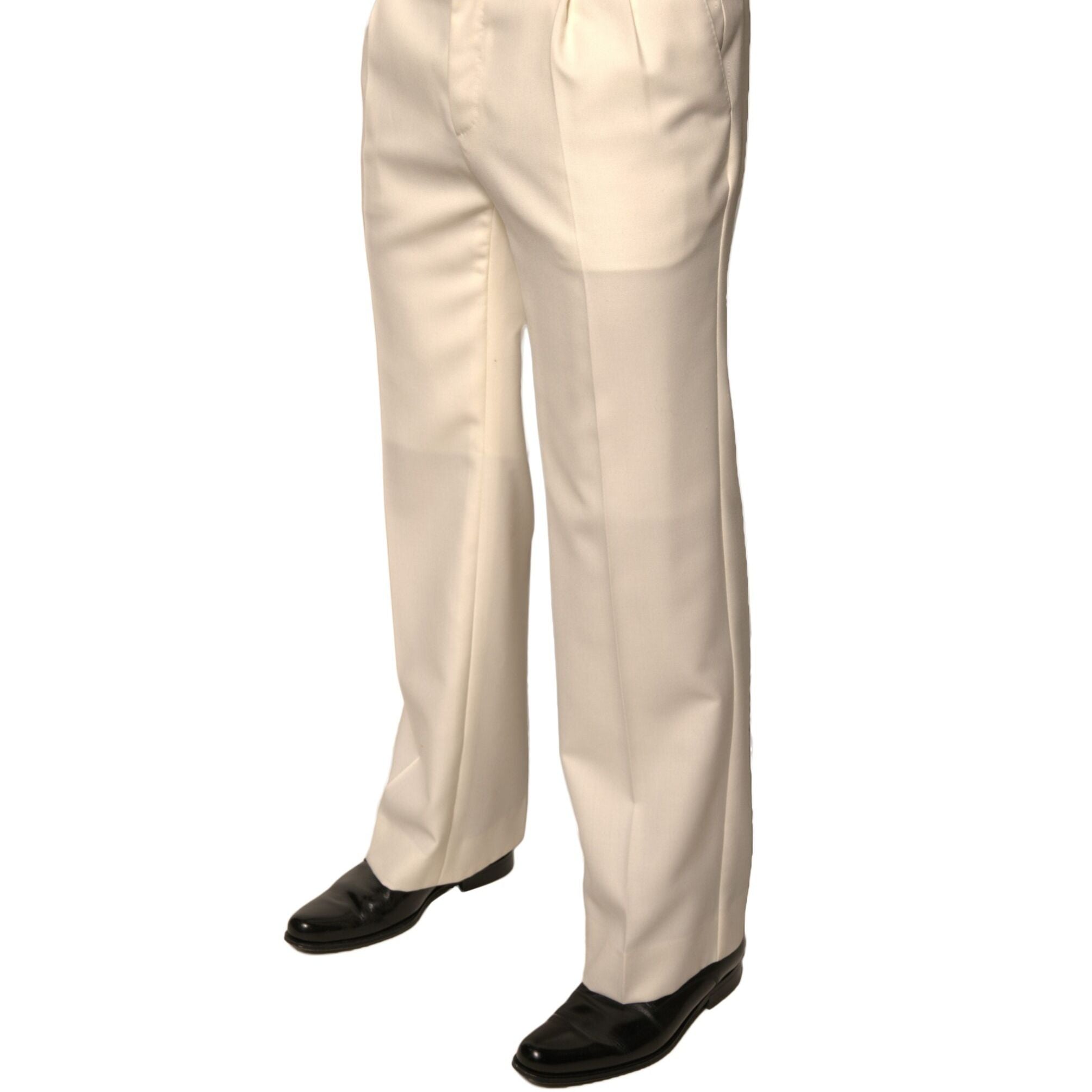 Dolce & Gabbana Off White Straight Dress Pants