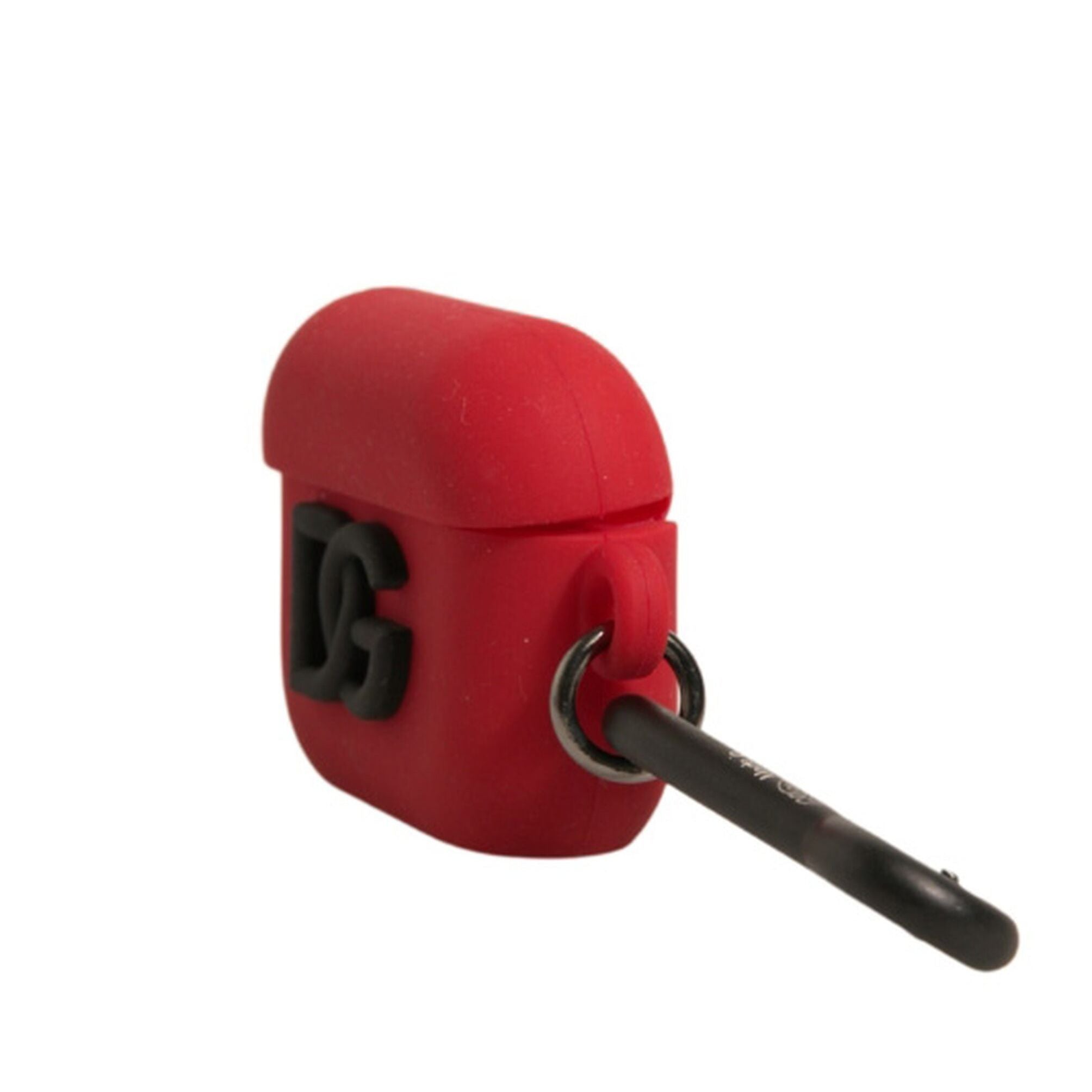 Dolce & Gabbana Red Silicone Rubber Logo Embossed Airpods Case