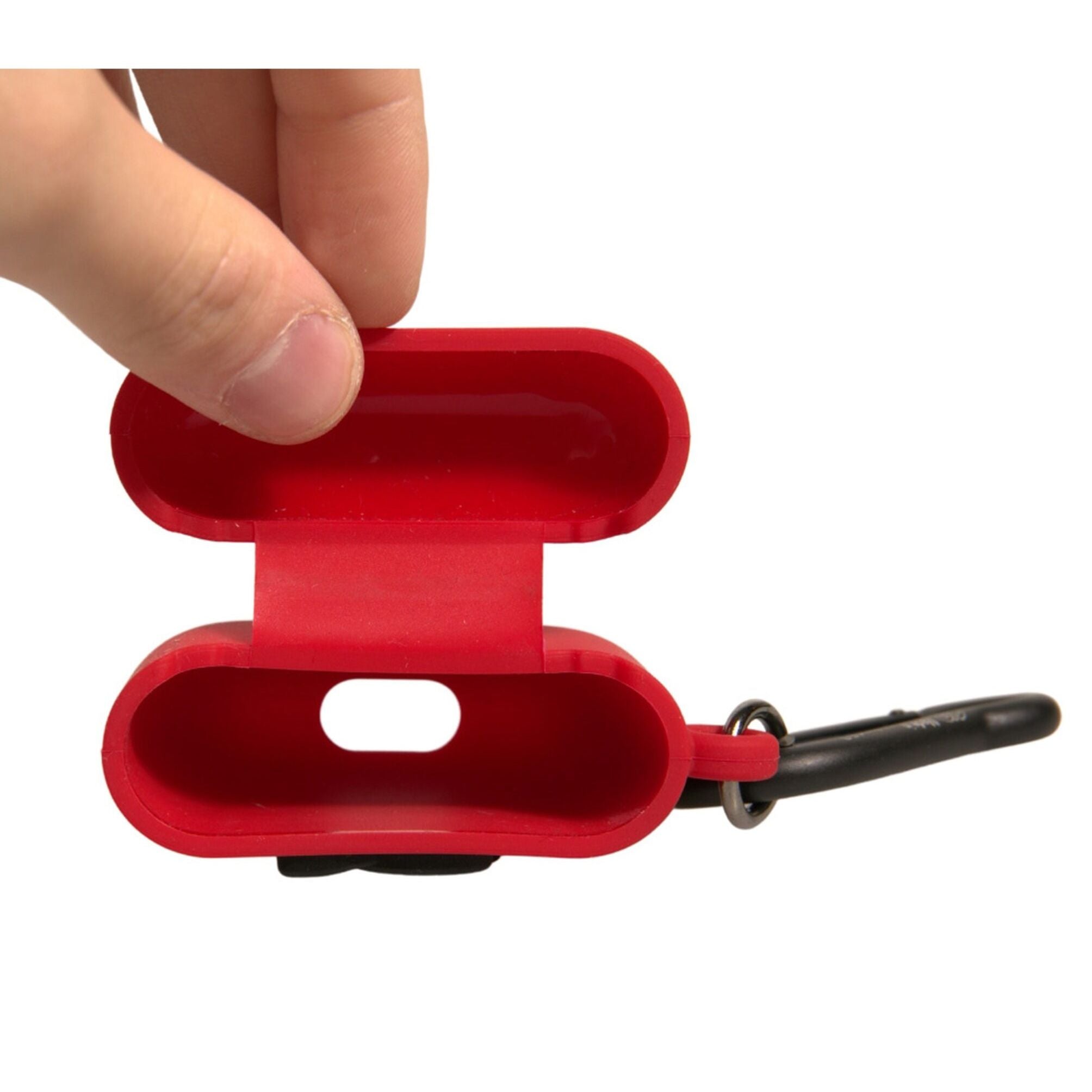 Dolce & Gabbana Red Silicone Rubber Logo Embossed Airpods Case