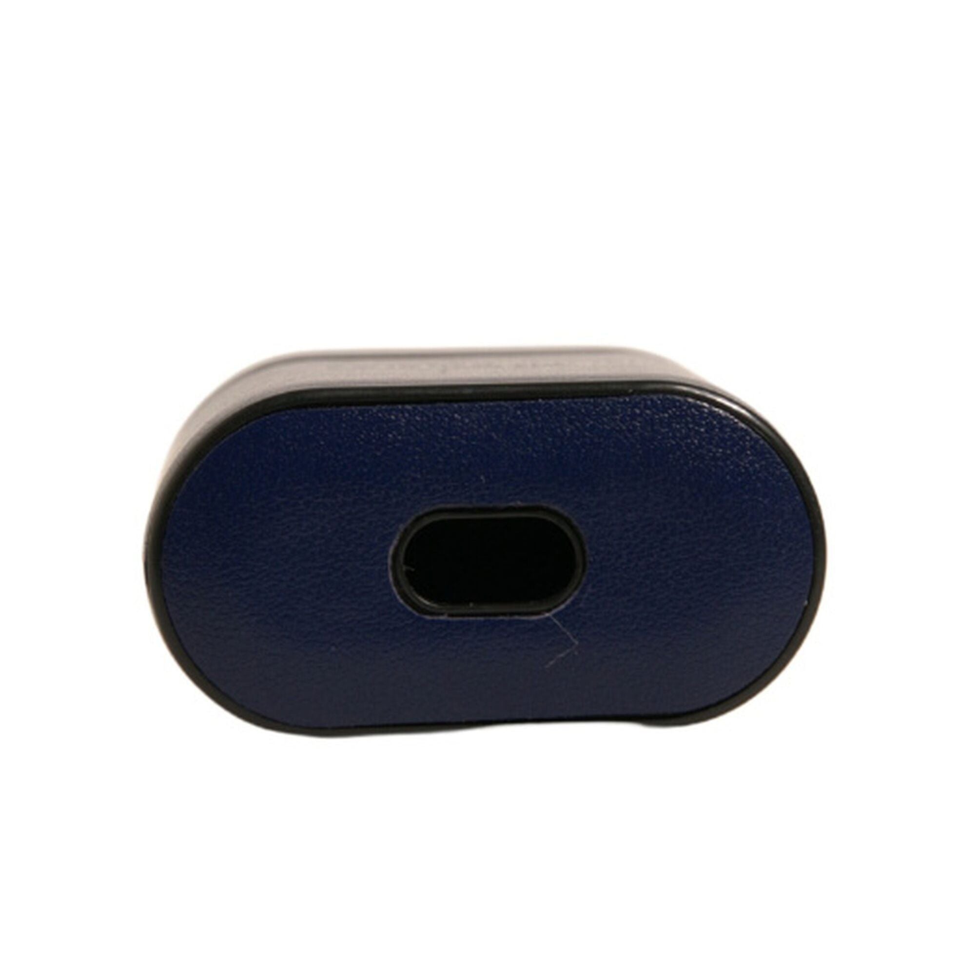 Dolce & Gabbana Blue Leather Logo Print Flip Holder Airpods Case