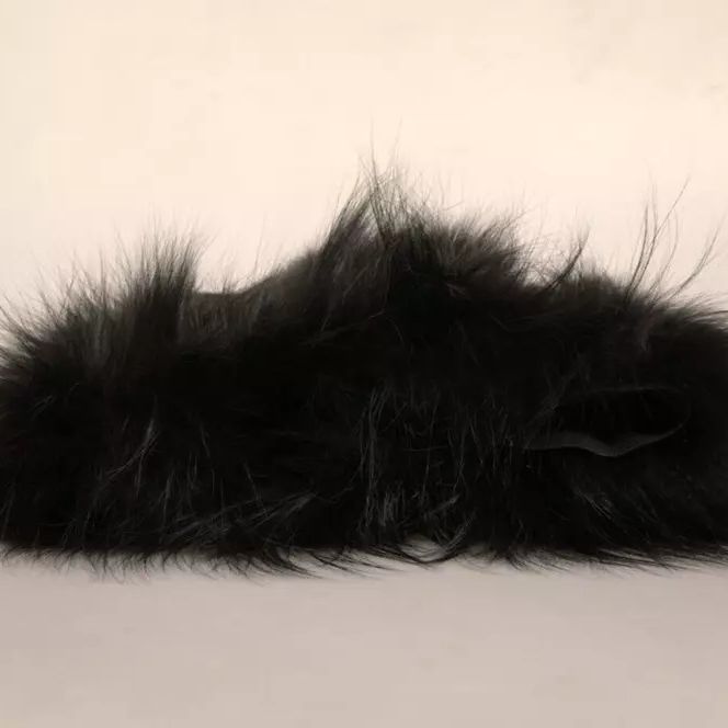 Dolce & Gabbana Black Fur Shoulder Collar Wrap Shawl Scarf