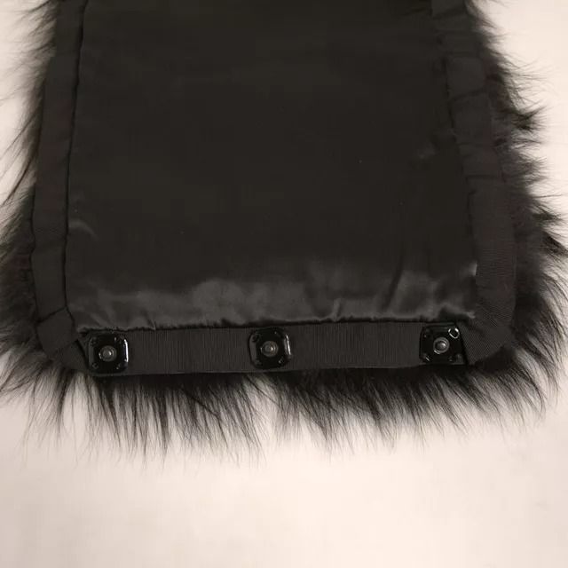 Dolce & Gabbana Black Fur Shoulder Collar Wrap Shawl Scarf