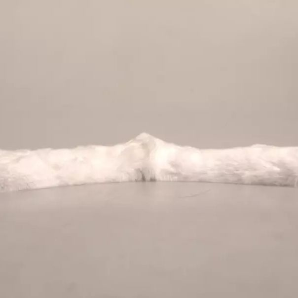 Dolce & Gabbana White Fur Shoulder Collar Wrap Shawl Scarf