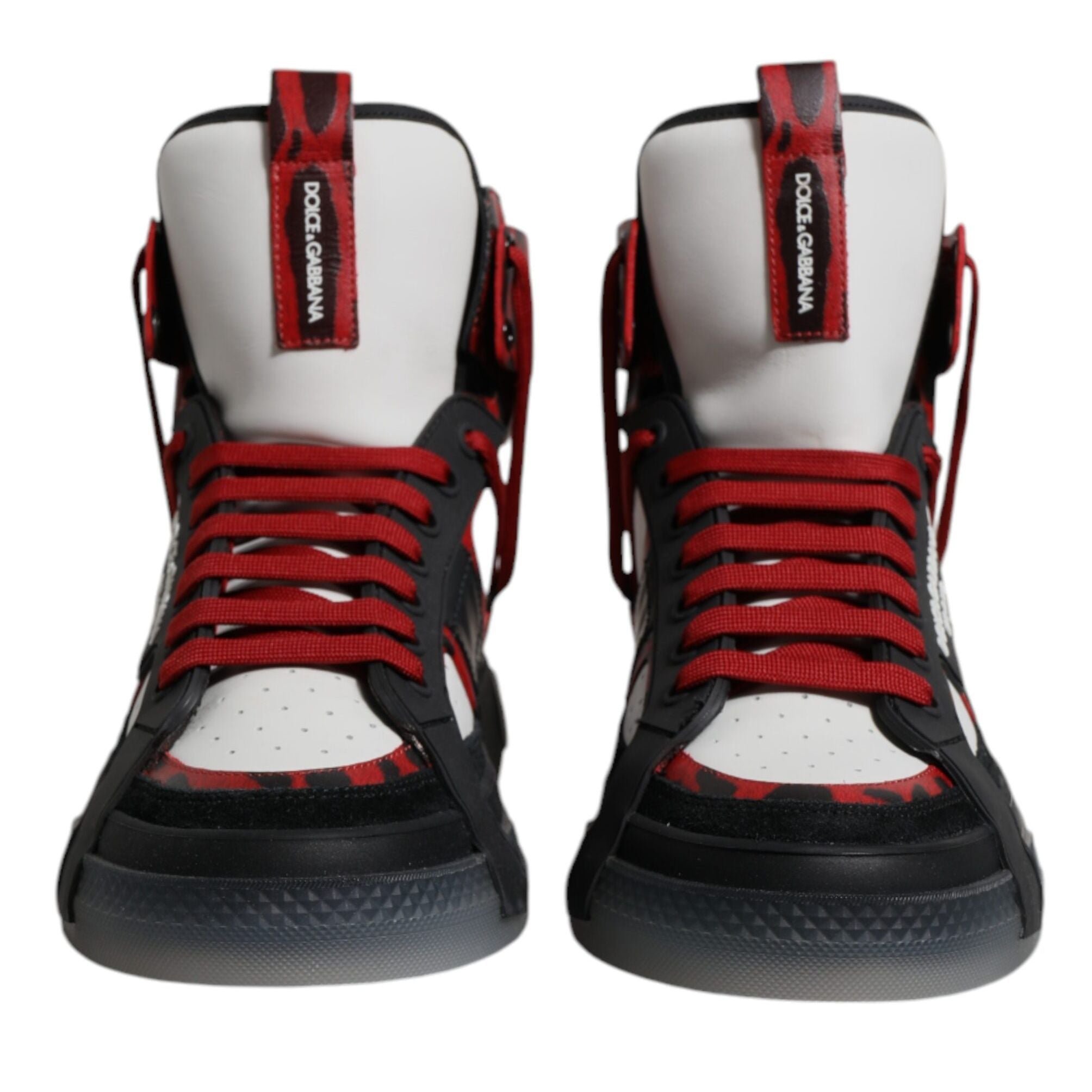 Dolce & Gabbana Multicolor Leather High Top Sneakers Shoes