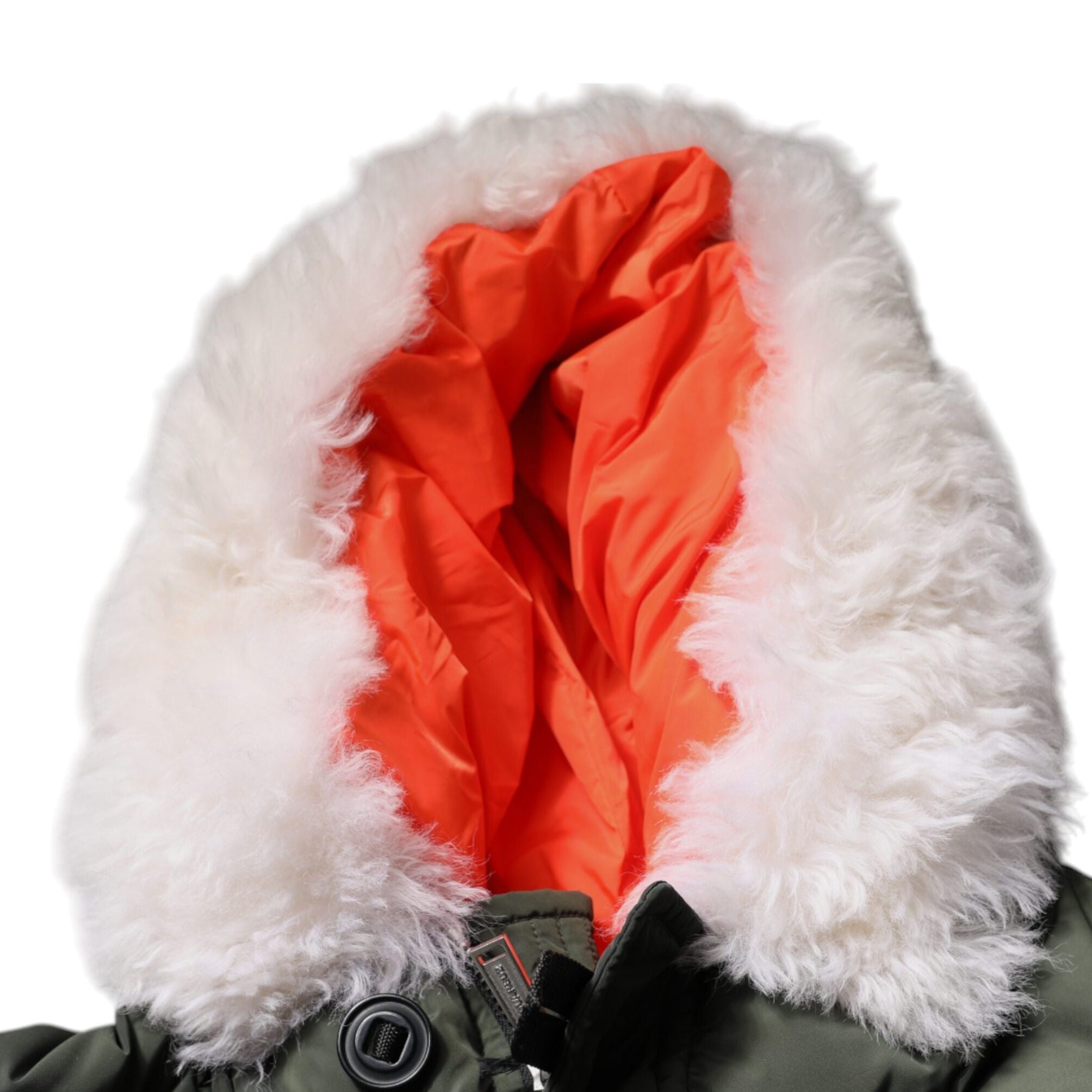 Dsquared² Green Hooded Long Sleeves Fur Shearling Jacket