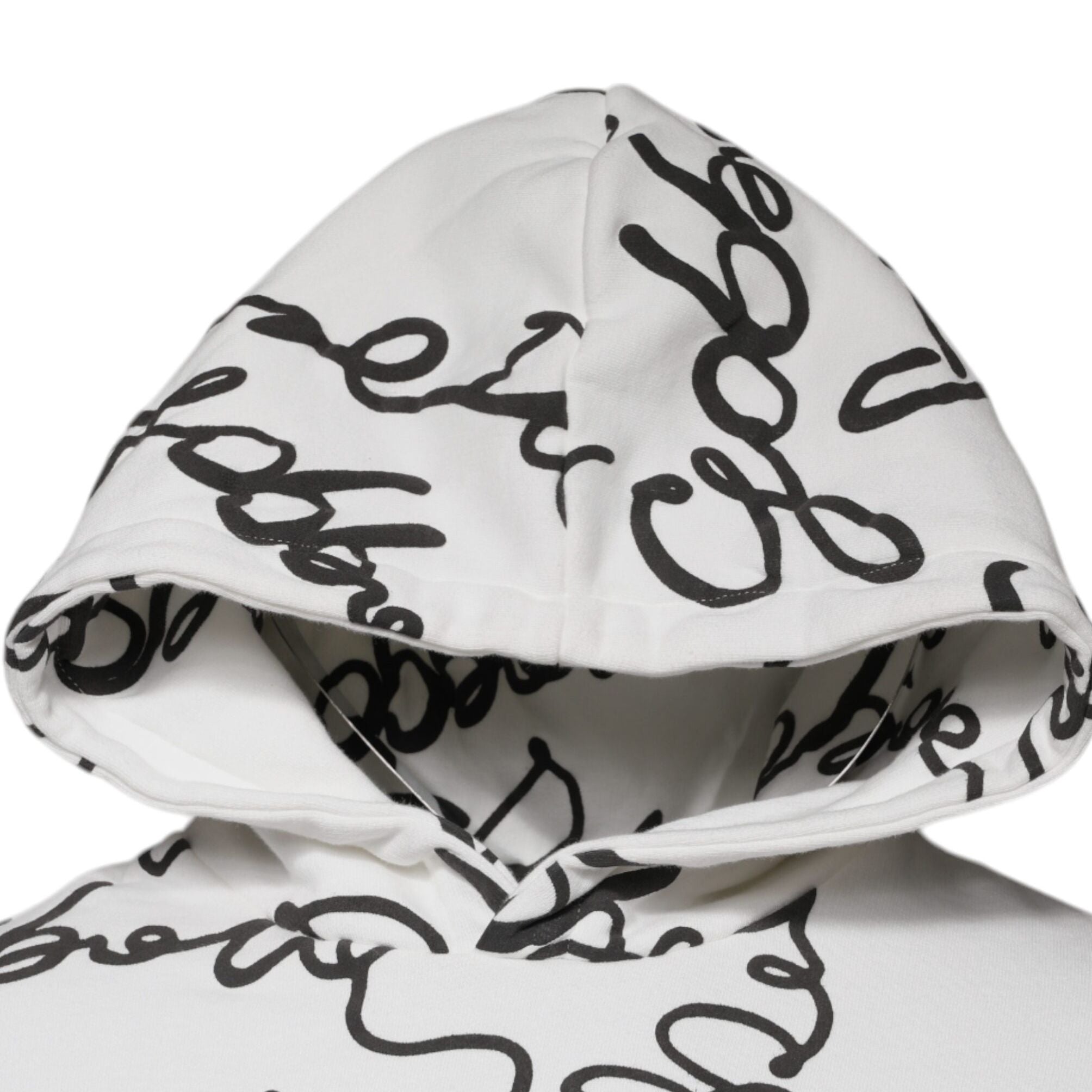 Dolce & Gabbana White Logo Cotton Hooded Sweatshirt Sweater