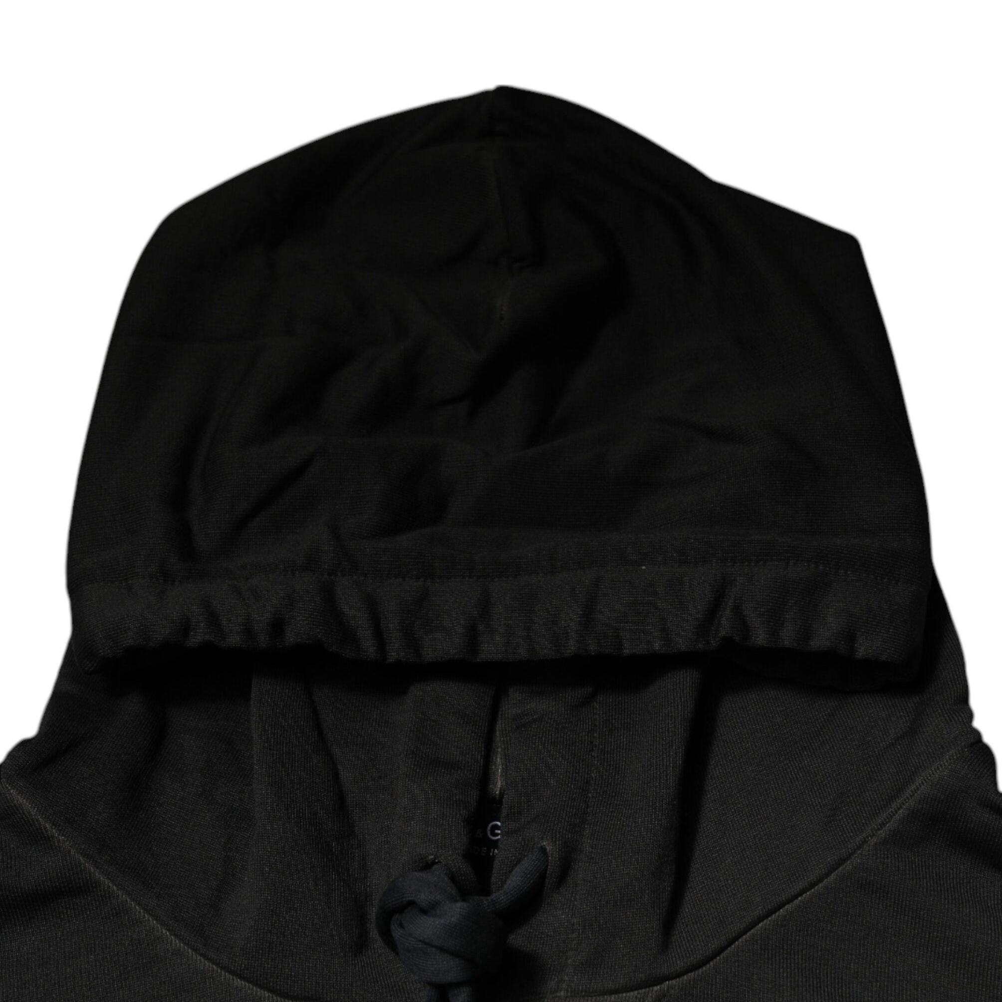 Dolce & Gabbana Black Cotton Hooded DG Shield Pullover Sweater