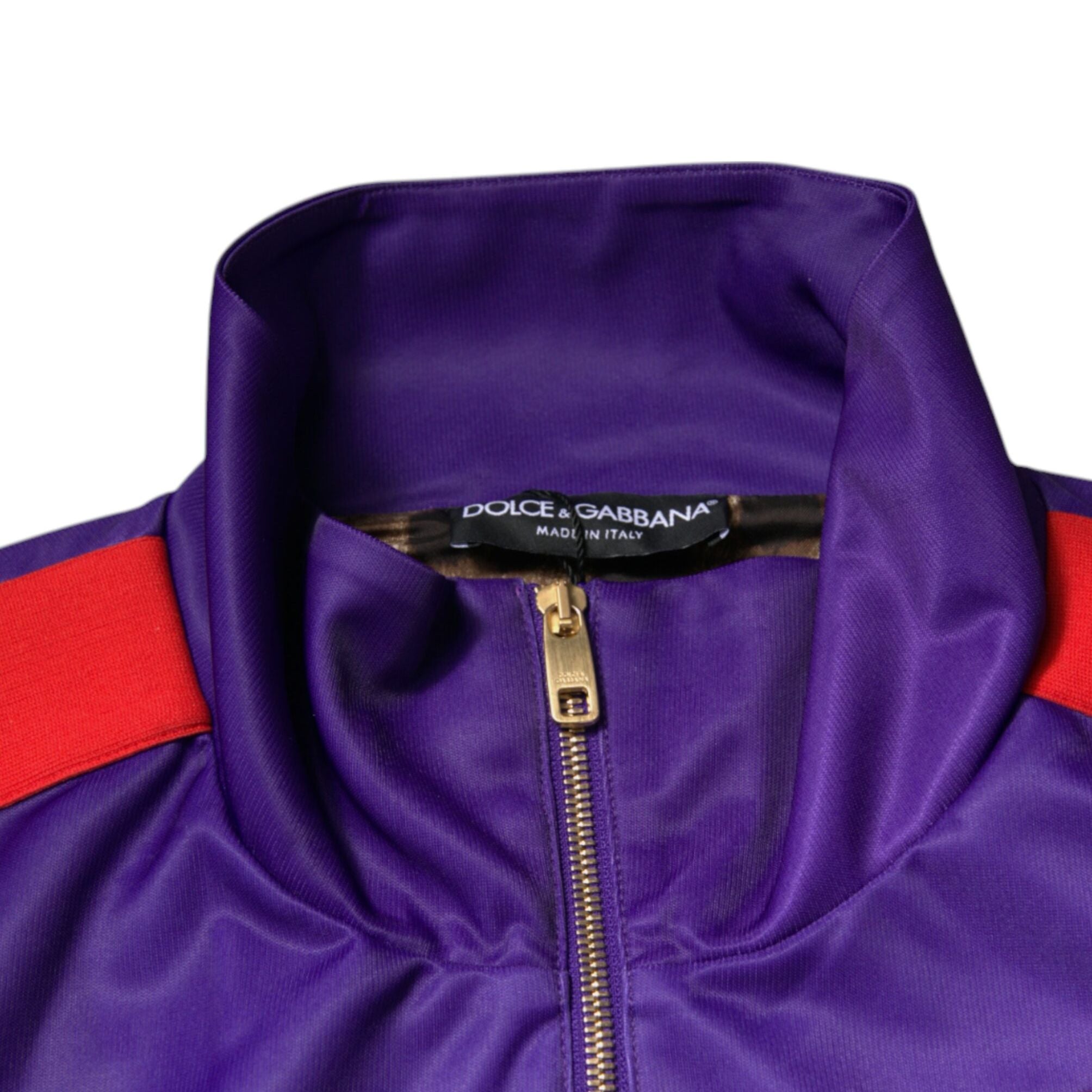 Dolce & Gabbana Purple Year Of The Pig Full Zip Bomber Sweater
