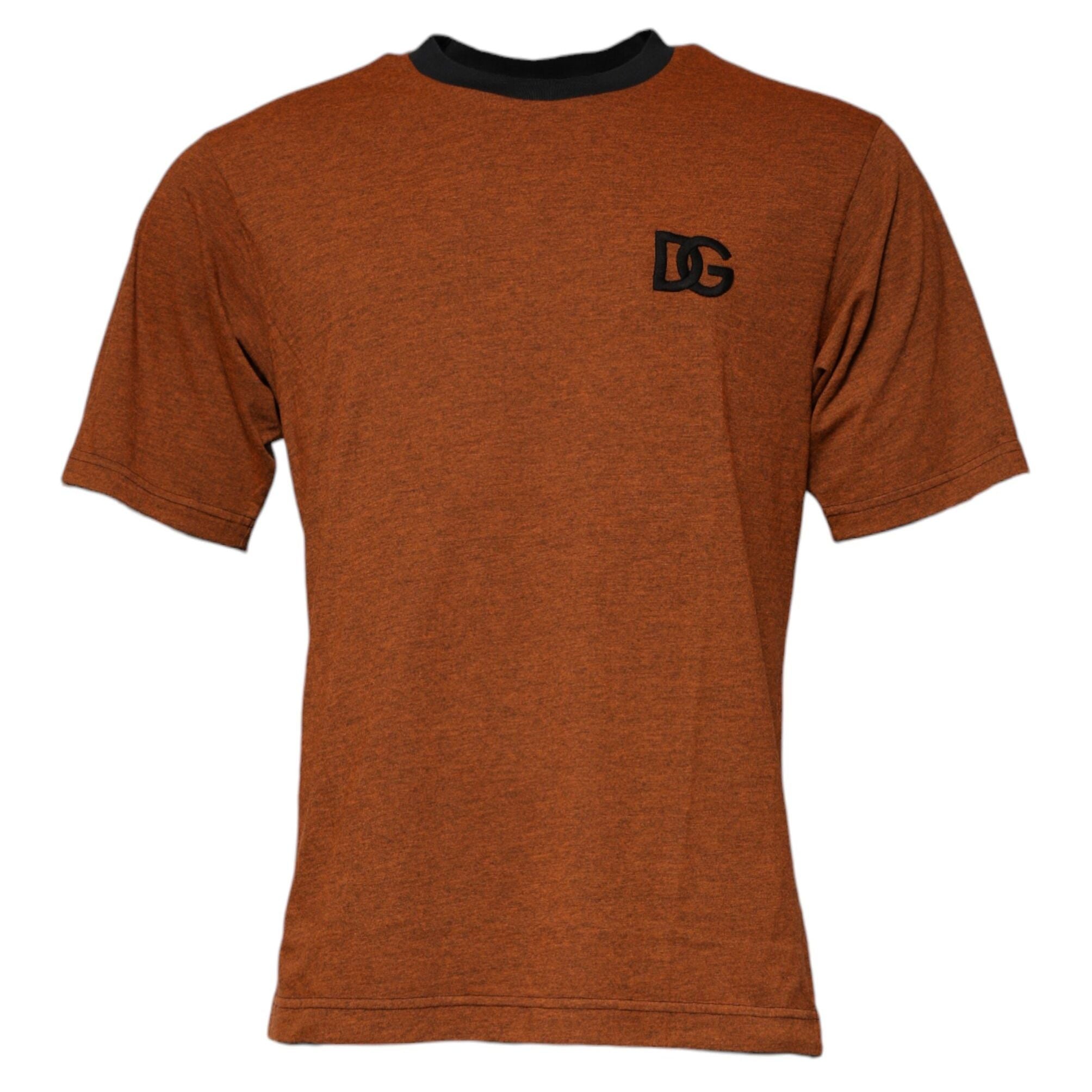 Dolce & Gabbana Brown DG Logo Polyester Crew Neck T-shirt