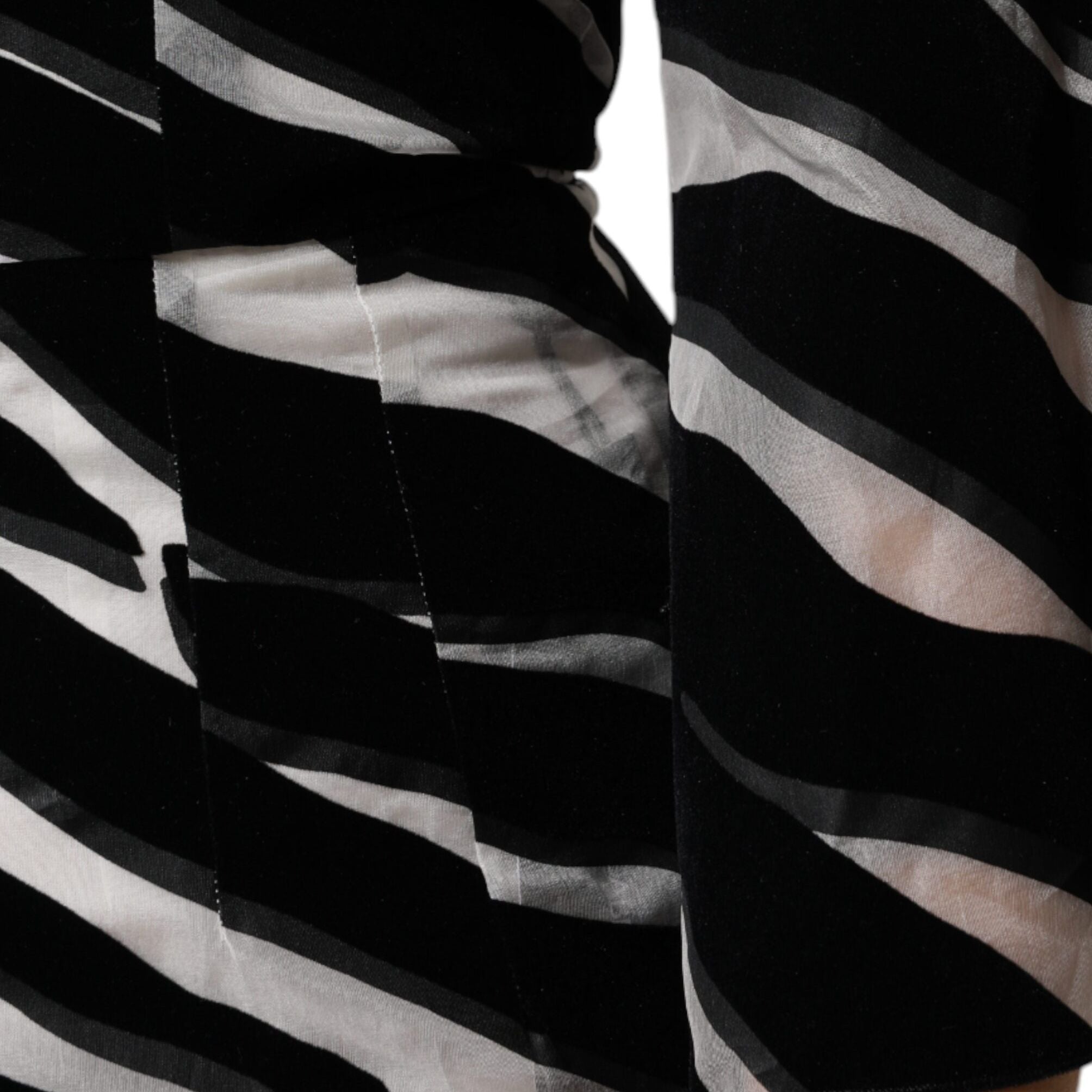 Dolce & Gabbana Black White Zebra A-line Sheath Mini Dress