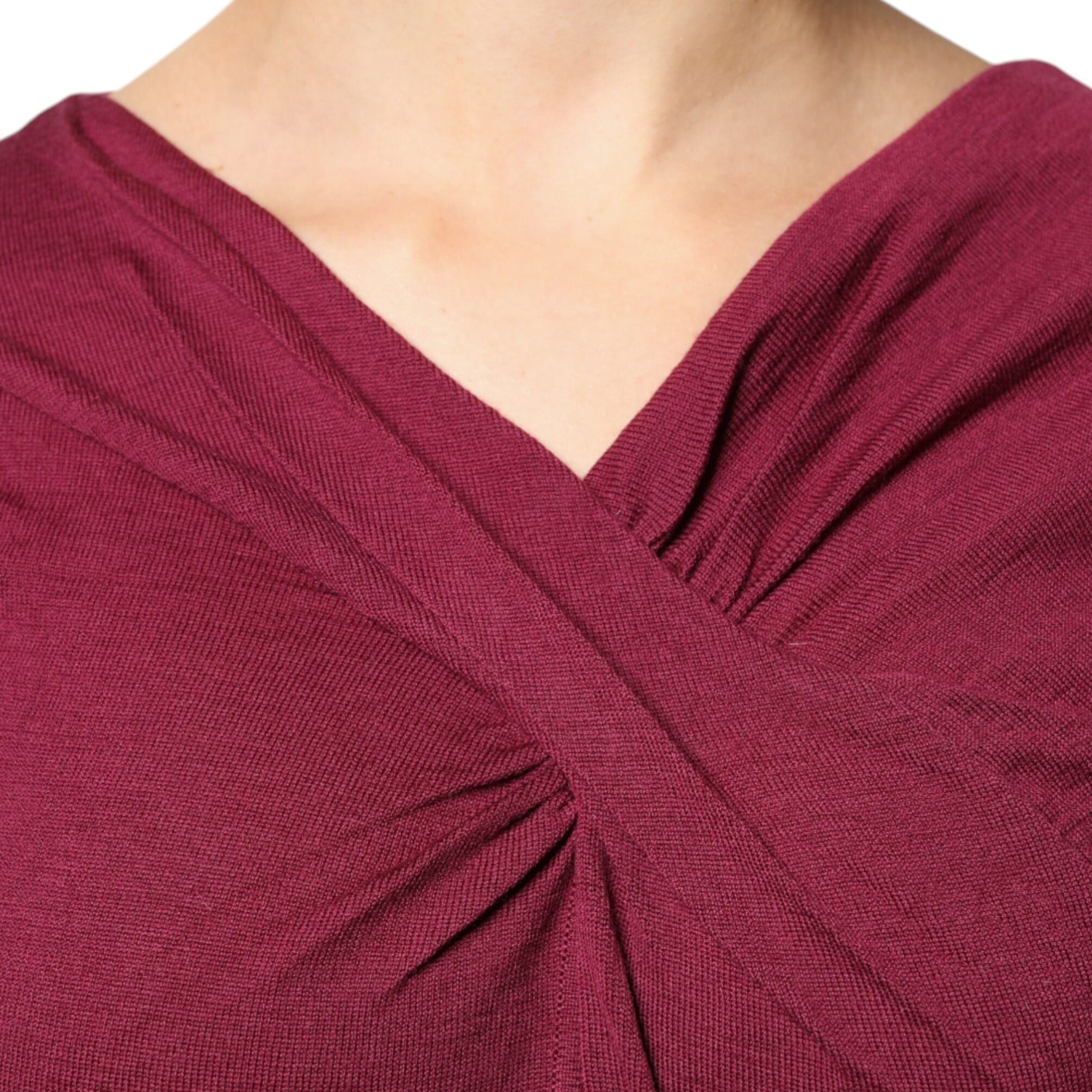 Roberto Cavalli Maroon Jumper Keyhole Knit Pullover Sweater
