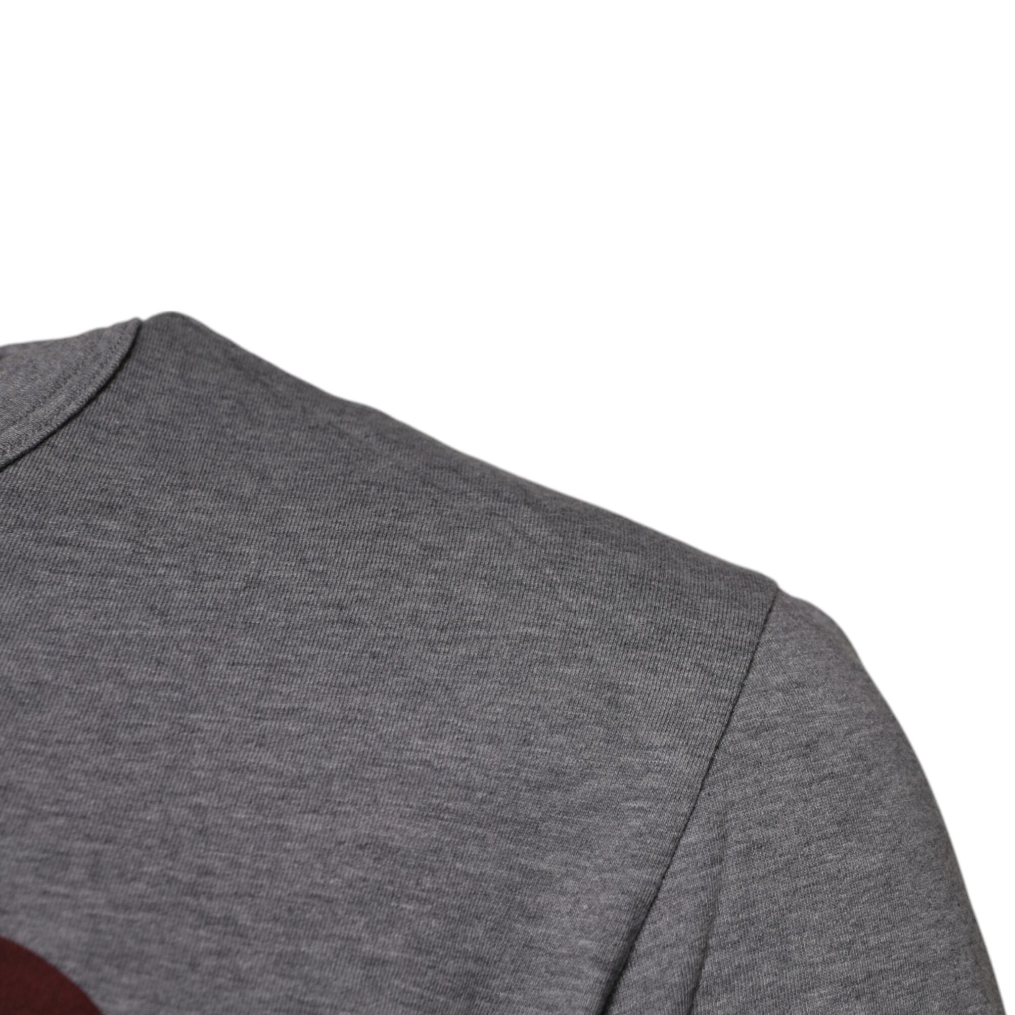 Dolce & Gabbana Gray Logo Print Cotton Crew Neck Men T-shirt