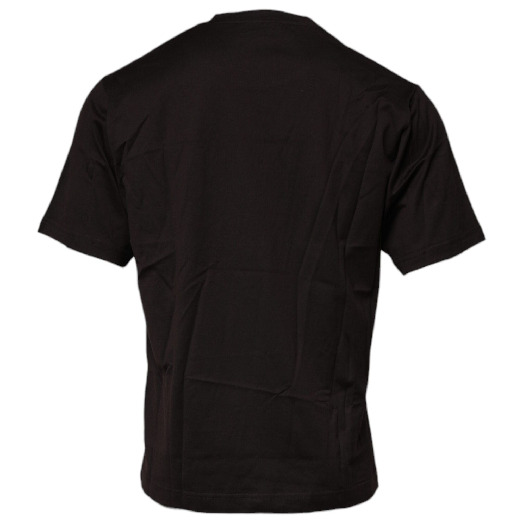 Dolce & Gabbana Dark Brown Logo Cotton Crew Neck T-shirt