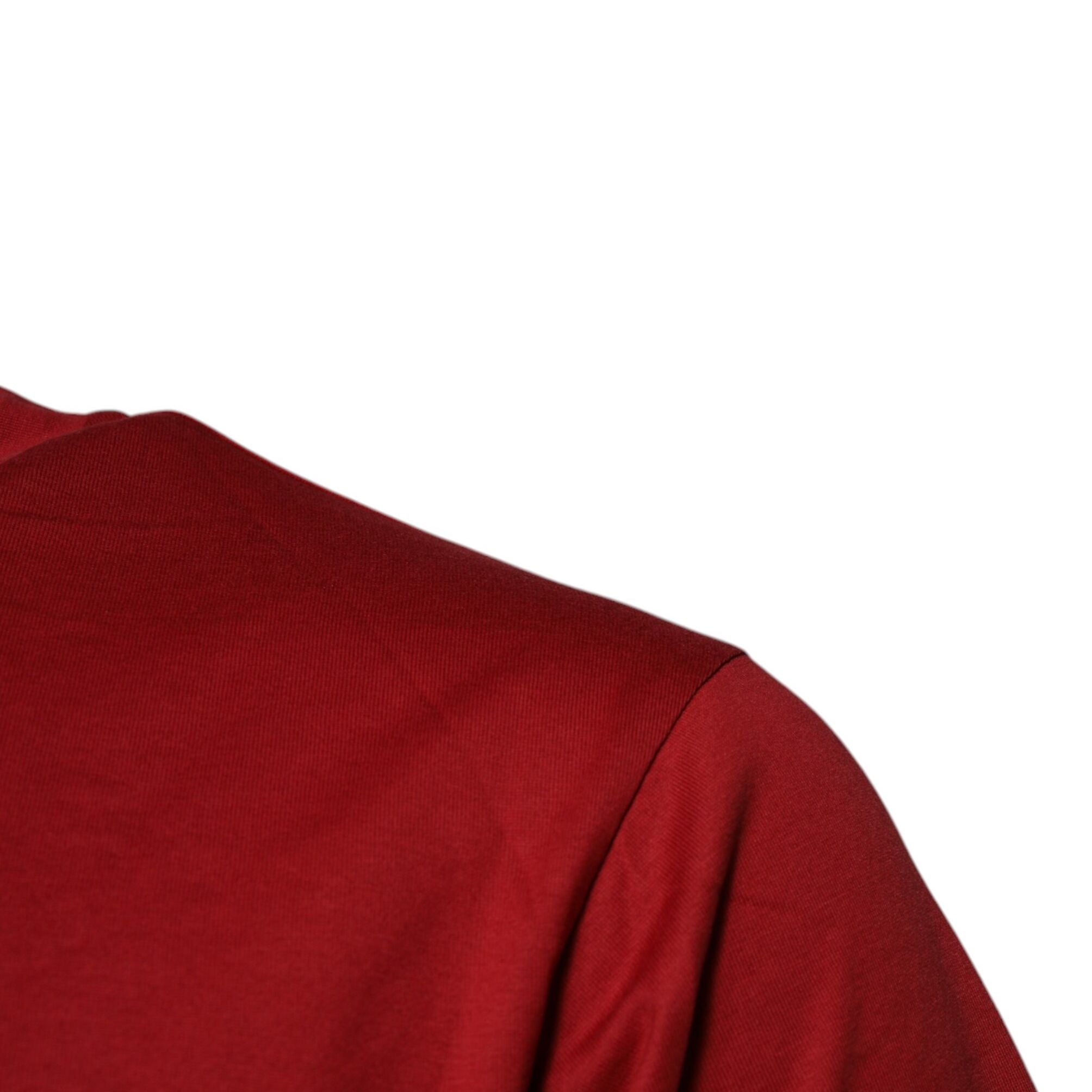 Dolce & Gabbana Red DG Logo Cotton Crew Neck T-shirt