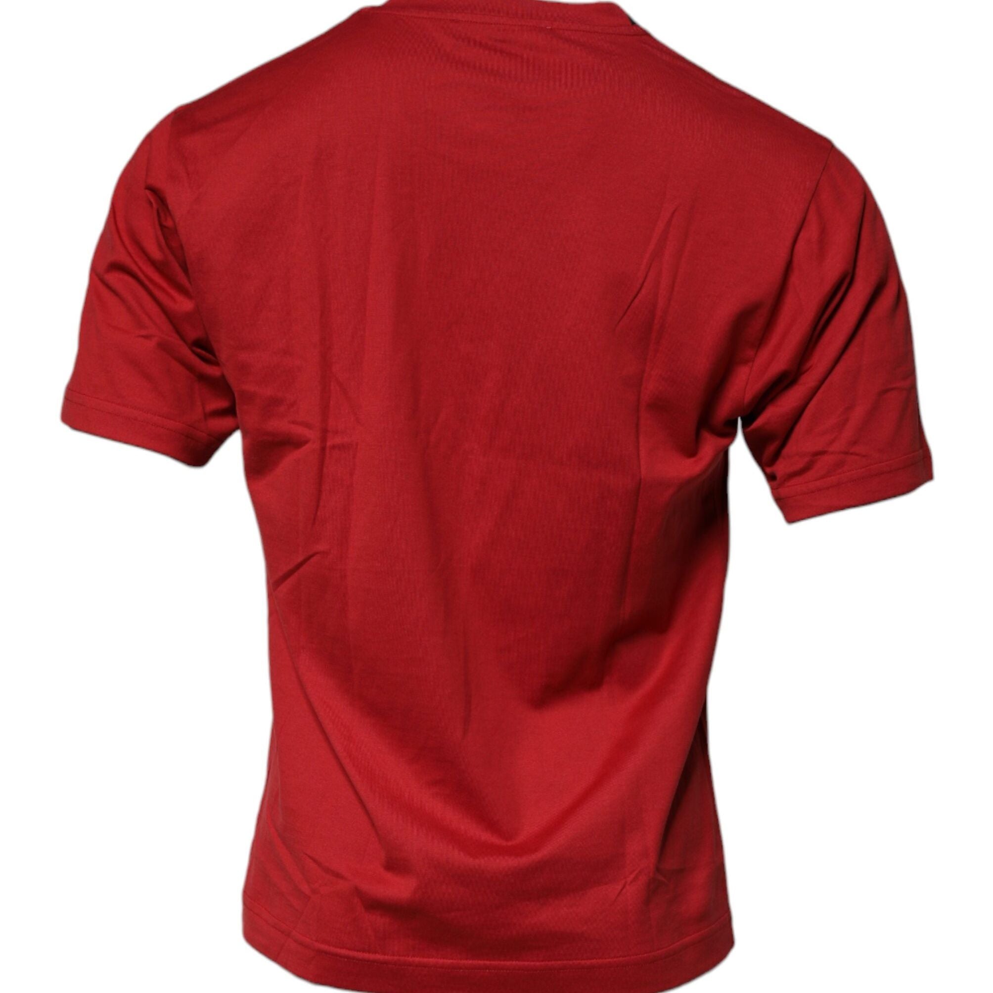 Dolce & Gabbana Red DG Logo Cotton Crew Neck T-shirt