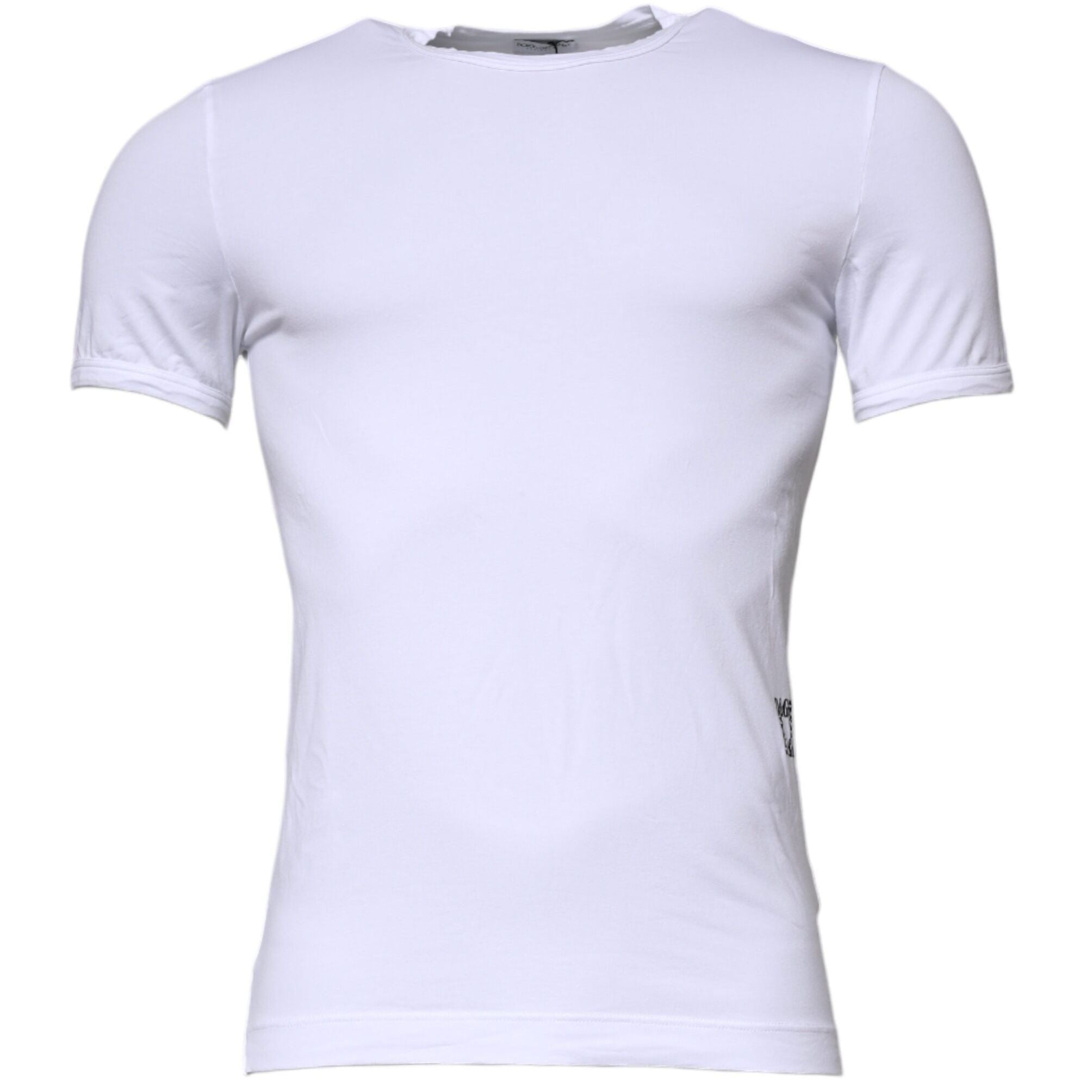 Dolce & Gabbana White Cotton Stretch Crewneck Underwear T-shirt