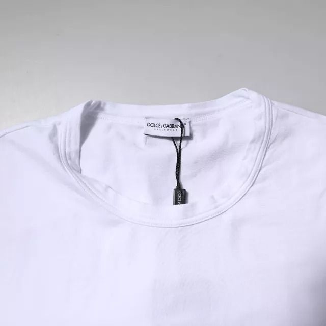 Dolce & Gabbana White Cotton Stretch Crewneck Underwear T-shirt
