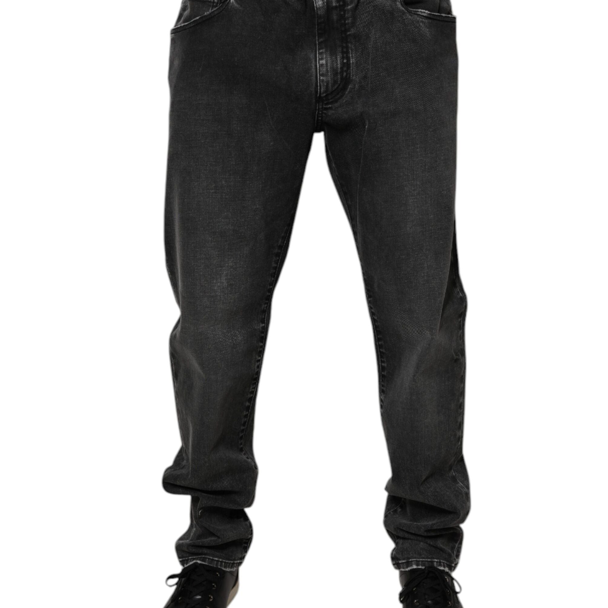 Dolce & Gabbana Black Cotton Stretch Skinny Men Denim Jeans