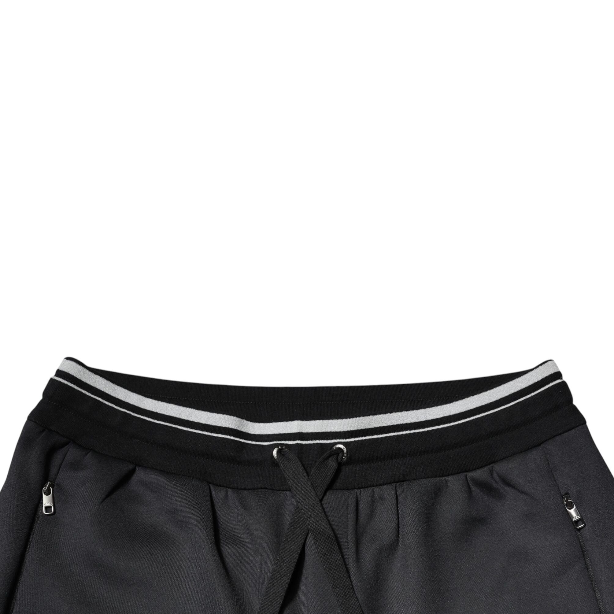 Dolce & Gabbana Black Polyester Logo Jogger Pants