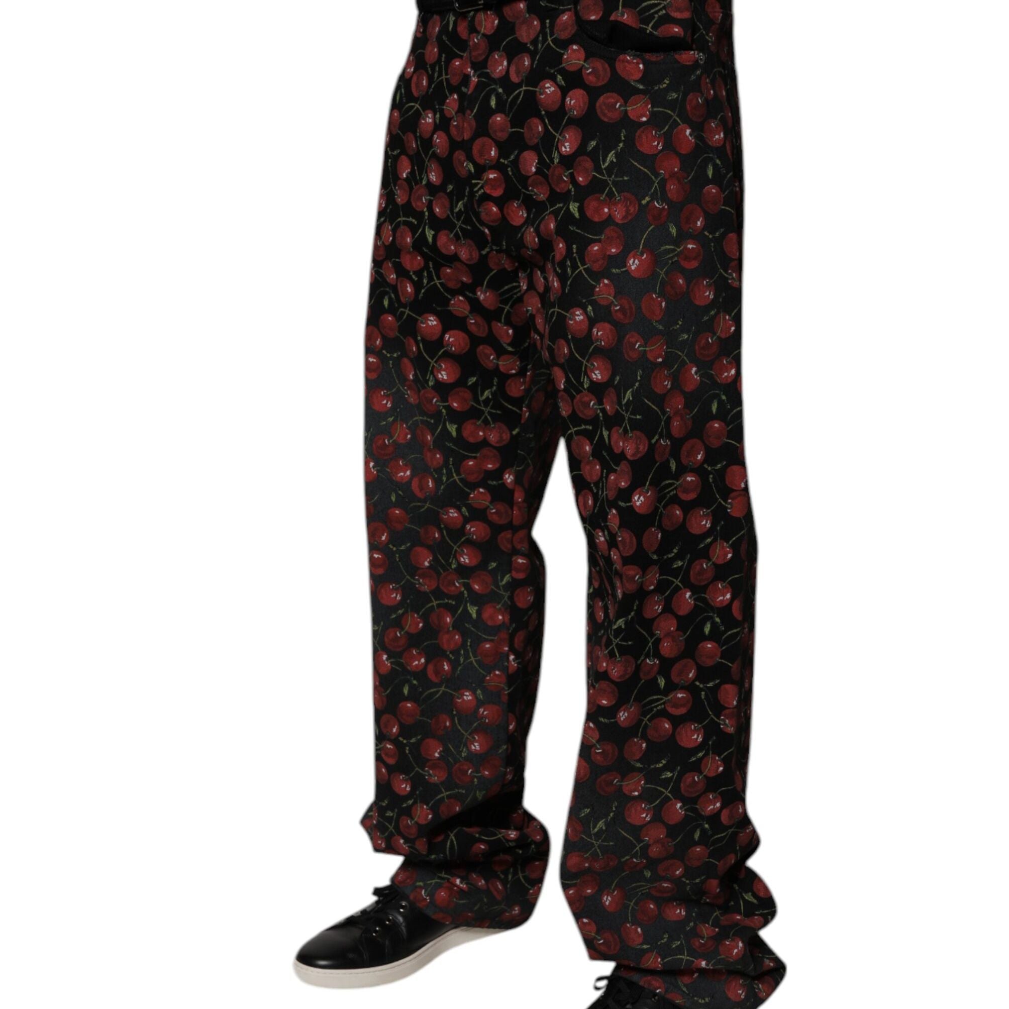 Dolce & Gabbana Black Cherry Cotton Straight Men Denim Jeans
