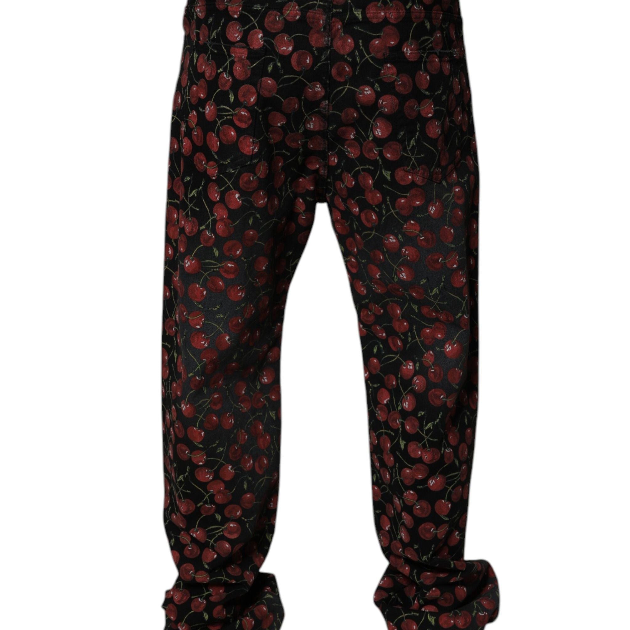 Dolce & Gabbana Black Cherry Cotton Straight Men Denim Jeans