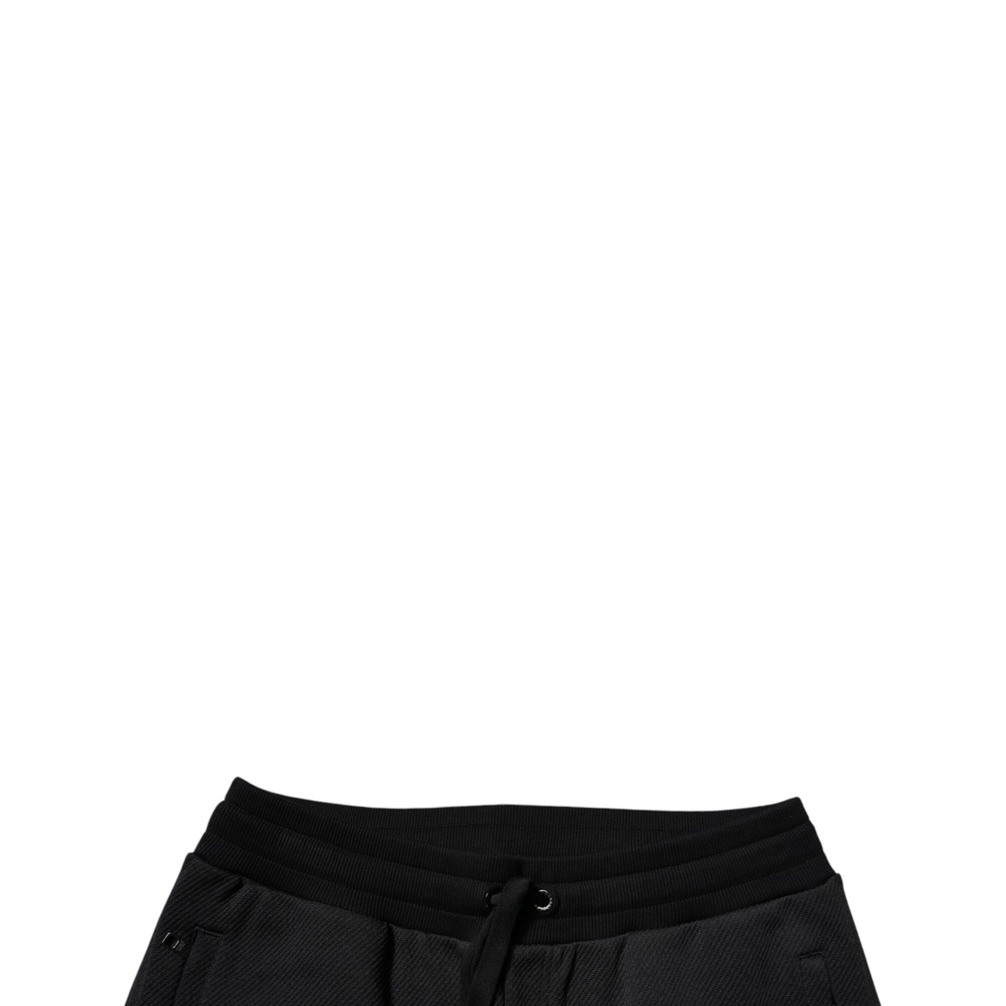 Dolce & Gabbana Black Polyester Men Jogger Sweatpants Pants
