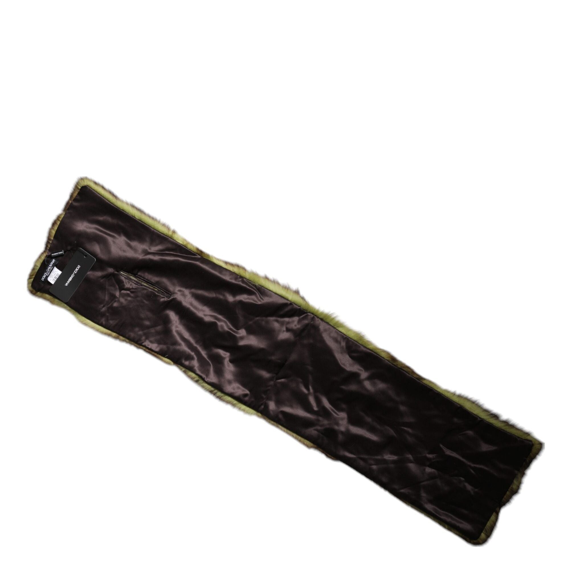 Dolce & Gabbana Multicolor Fur Shawl Neck Wrap Cover Collar Scarf